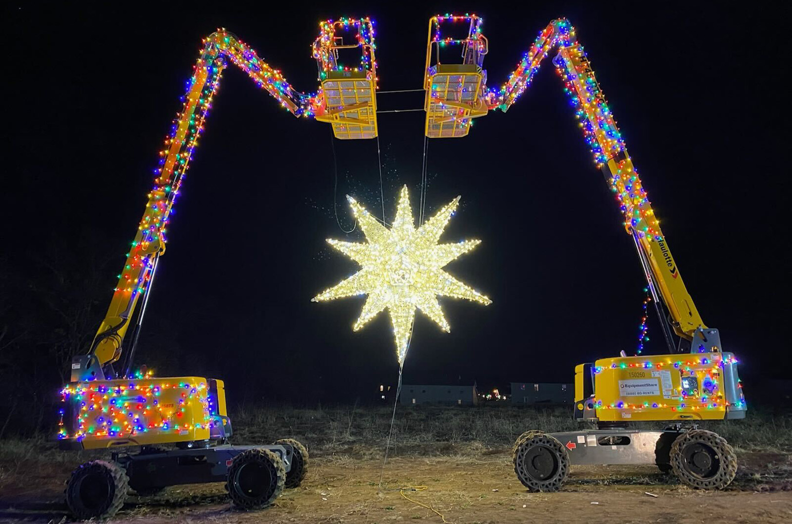 Santa's Work Crew Drive-Thru Light Show, courtesy of the EquipmentShare Foundation