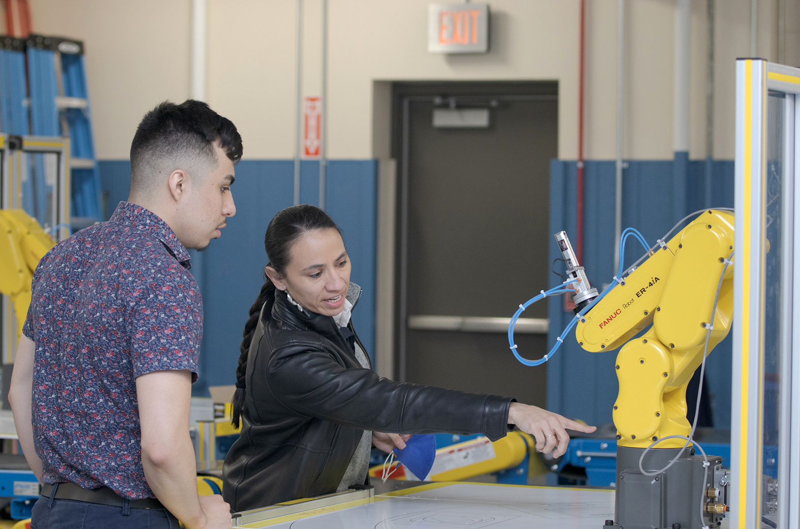 Sharice Davids tours KCKCC’s Automation Engineering Technology Program in March; photo courtesy of Sharice Davids' Office