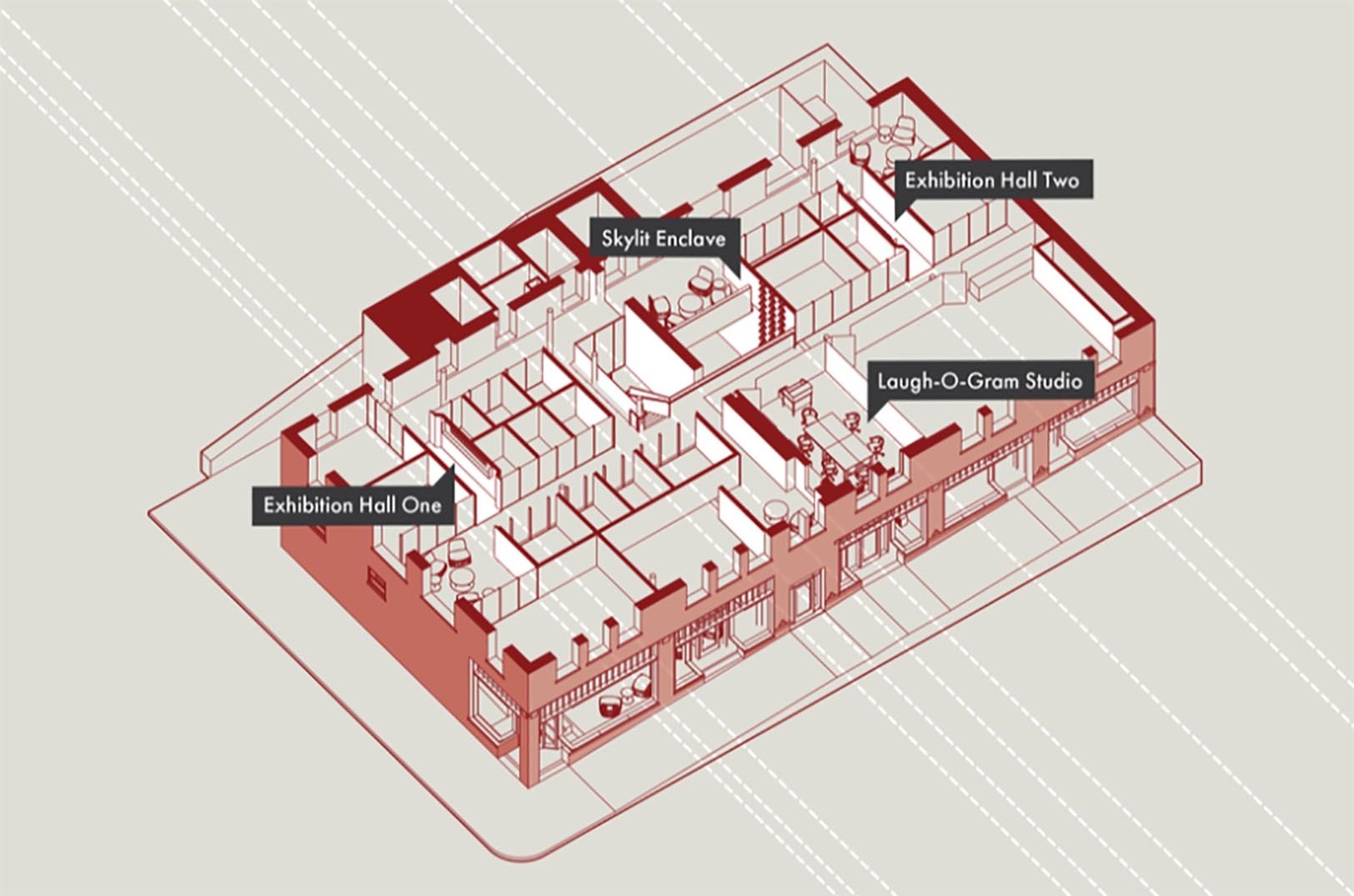 Thank You Walt Disney's renderings of the former Laugh-O-gram studios, courtesy of gouldevans