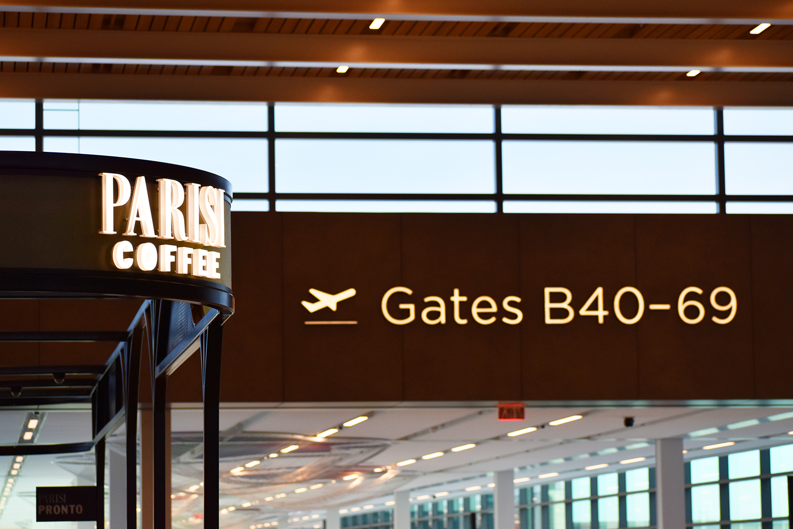 Parisi Coffee at the new Kansas City International Airport terminal