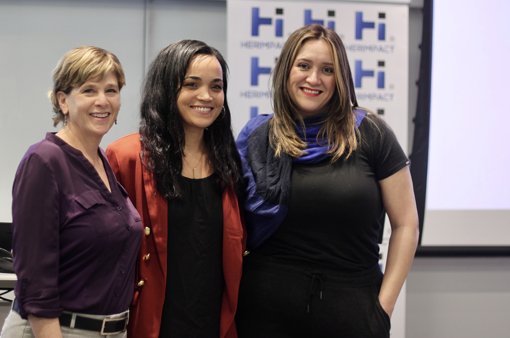 HERImpact Kansas City winners: Kristan Chamberlain, KC Can Compost; Verónica Alvidrez, ParaMI; and Nikkie Affholter, Tirza Design