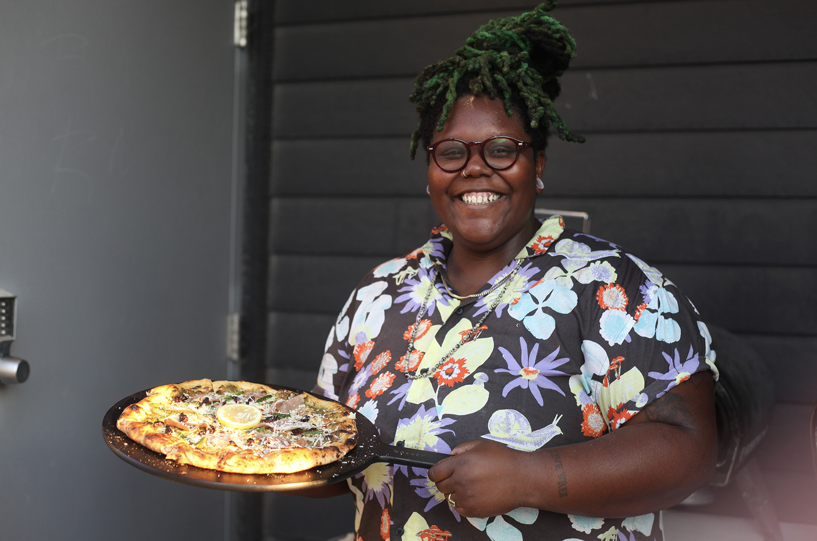 Jhy Coulter, Devoured Pizza; Photo by Brock Hildebrant