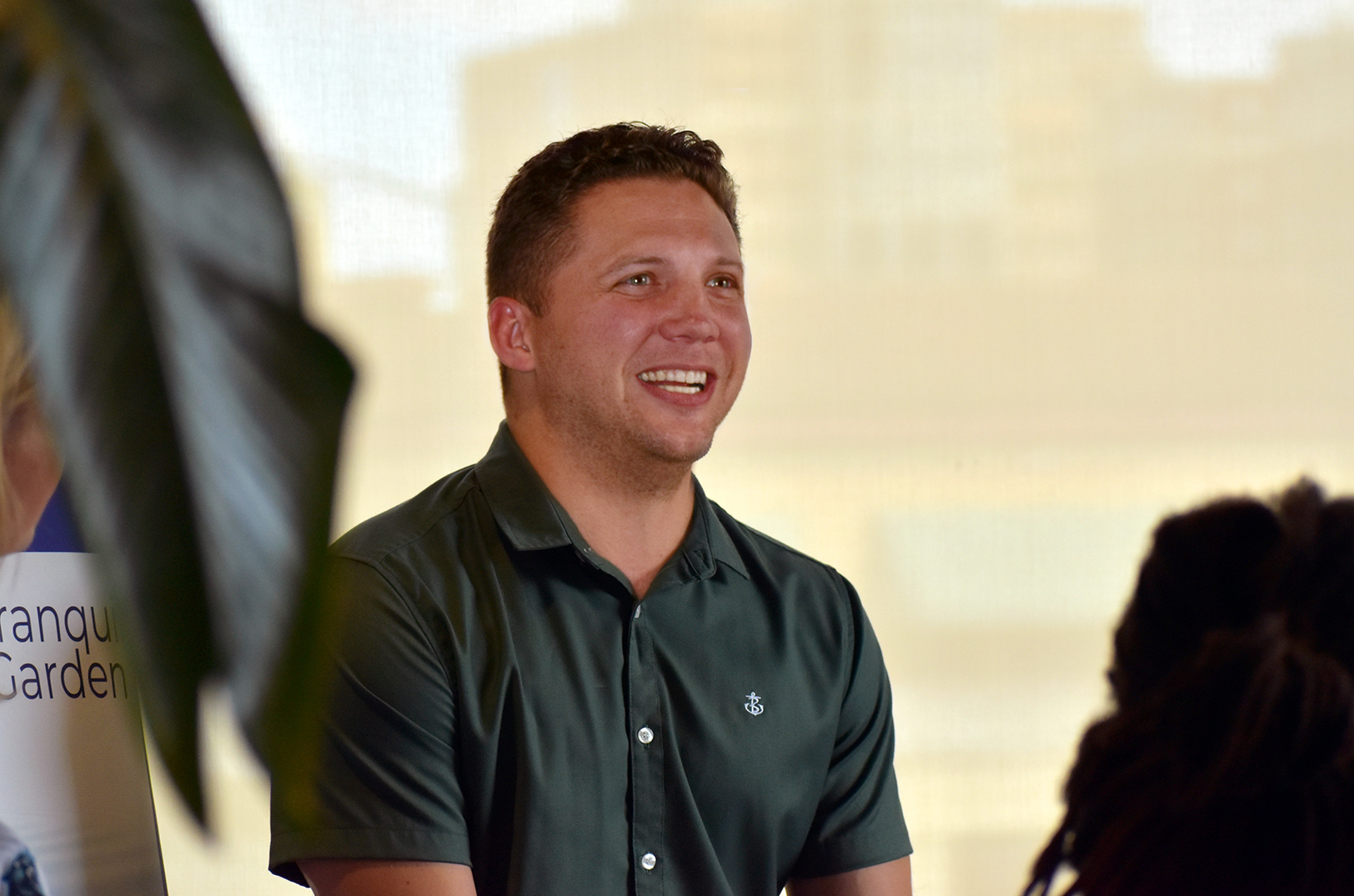 Anders Ericson, Whipz, speaks during KCRise Fund's Founder Forum at Industrious; photo by Nikki Overfelt Chifalu, Startland News