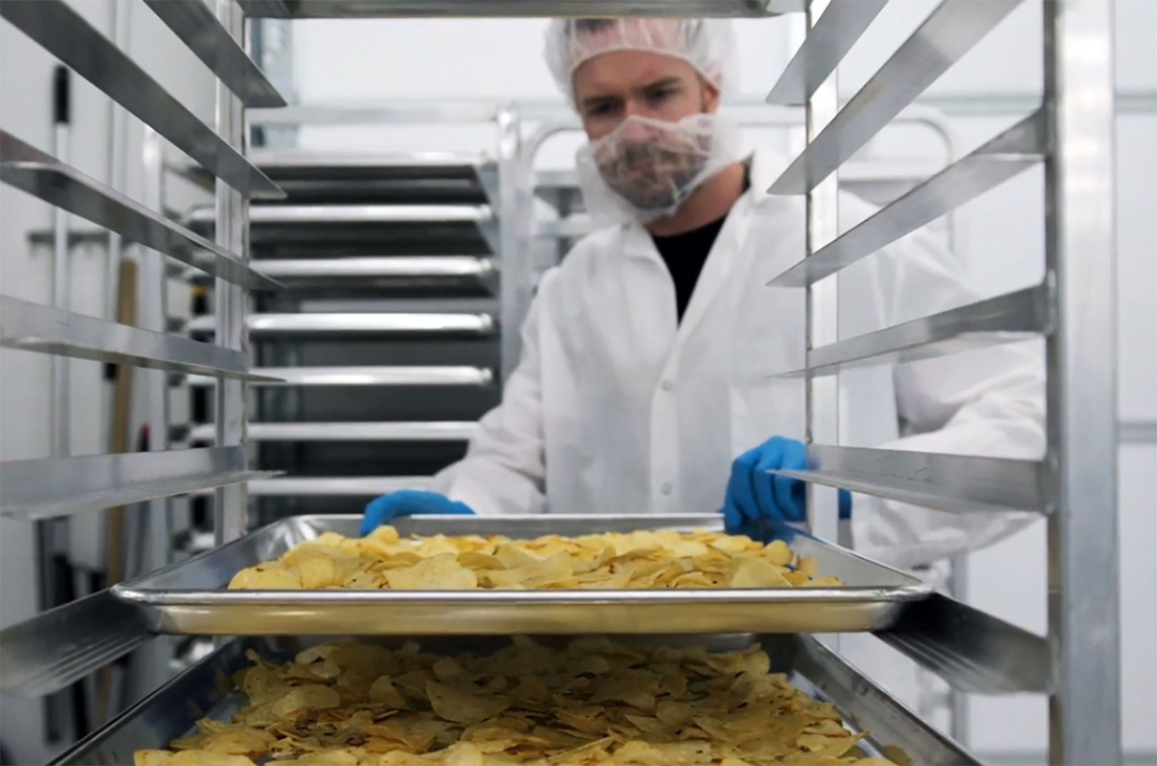 Guy’s THC-Infused Chips  in the lab at Franklin's Stash House; photo courtesy of Franklin's Stash House