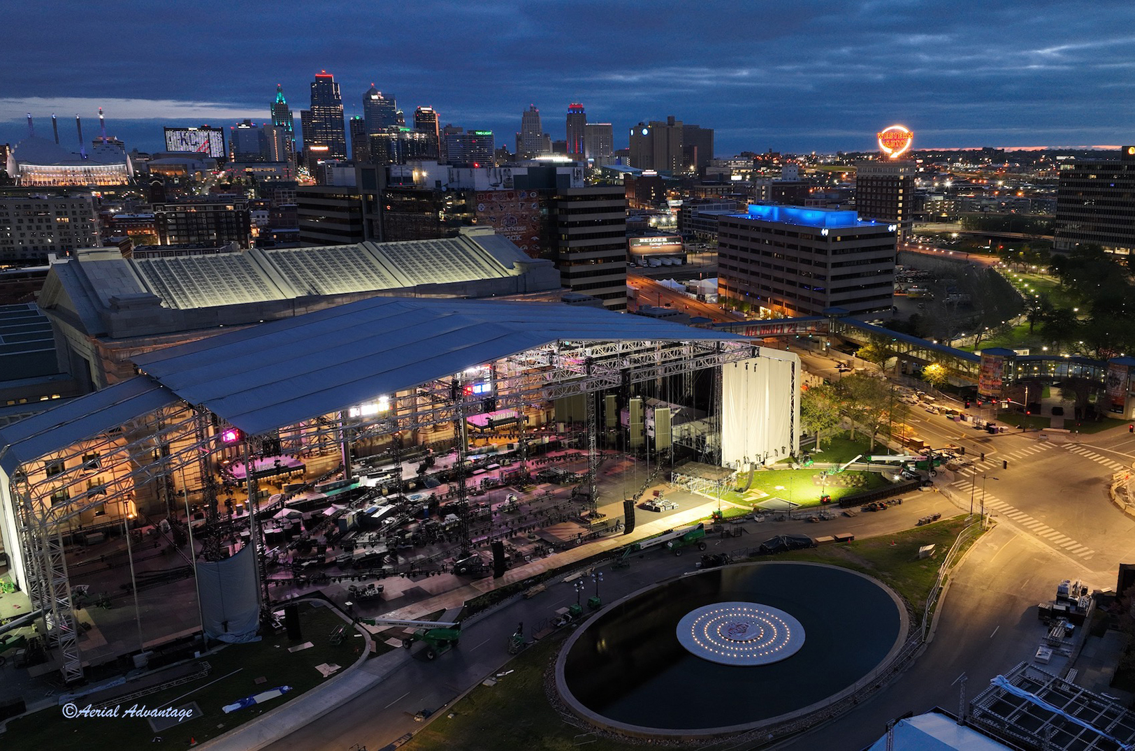 NFL Draft stage at Union Station; photo by Aerial Advantage, courtesy of Union Station