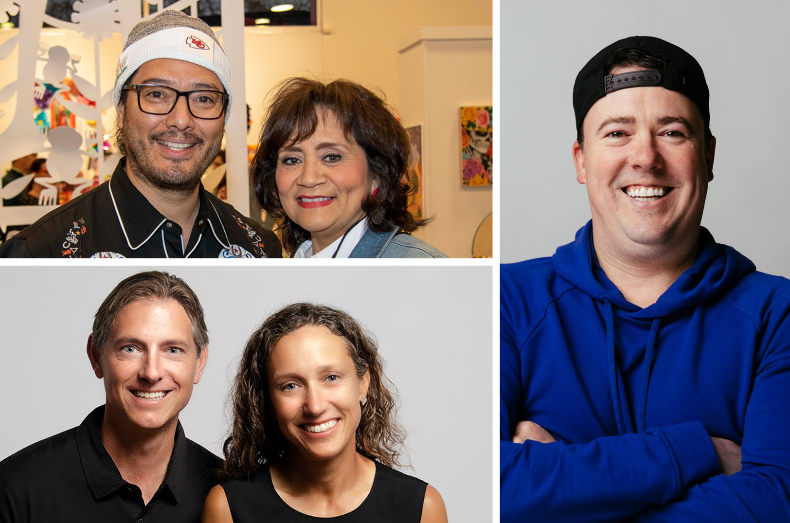 2023 Junior Achievement’s Business Hall of Fame laureates: Oscar Monterroso and CiCi Rojas, Tico Productions and Tico Sports; Chase McAnulty, Charlie Hustle; and Chris and Angie Long, Palmer Square Capital Management and Kansas City Current