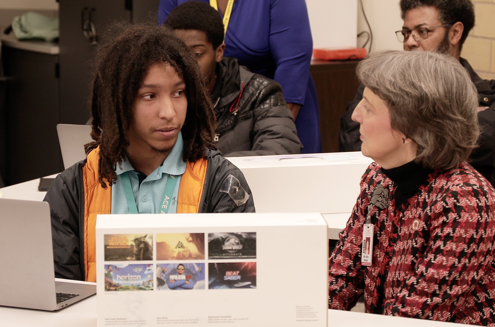 A JC Harmon High School student joins in a Virtual Reality in Healthcare Project led by Urban TEC