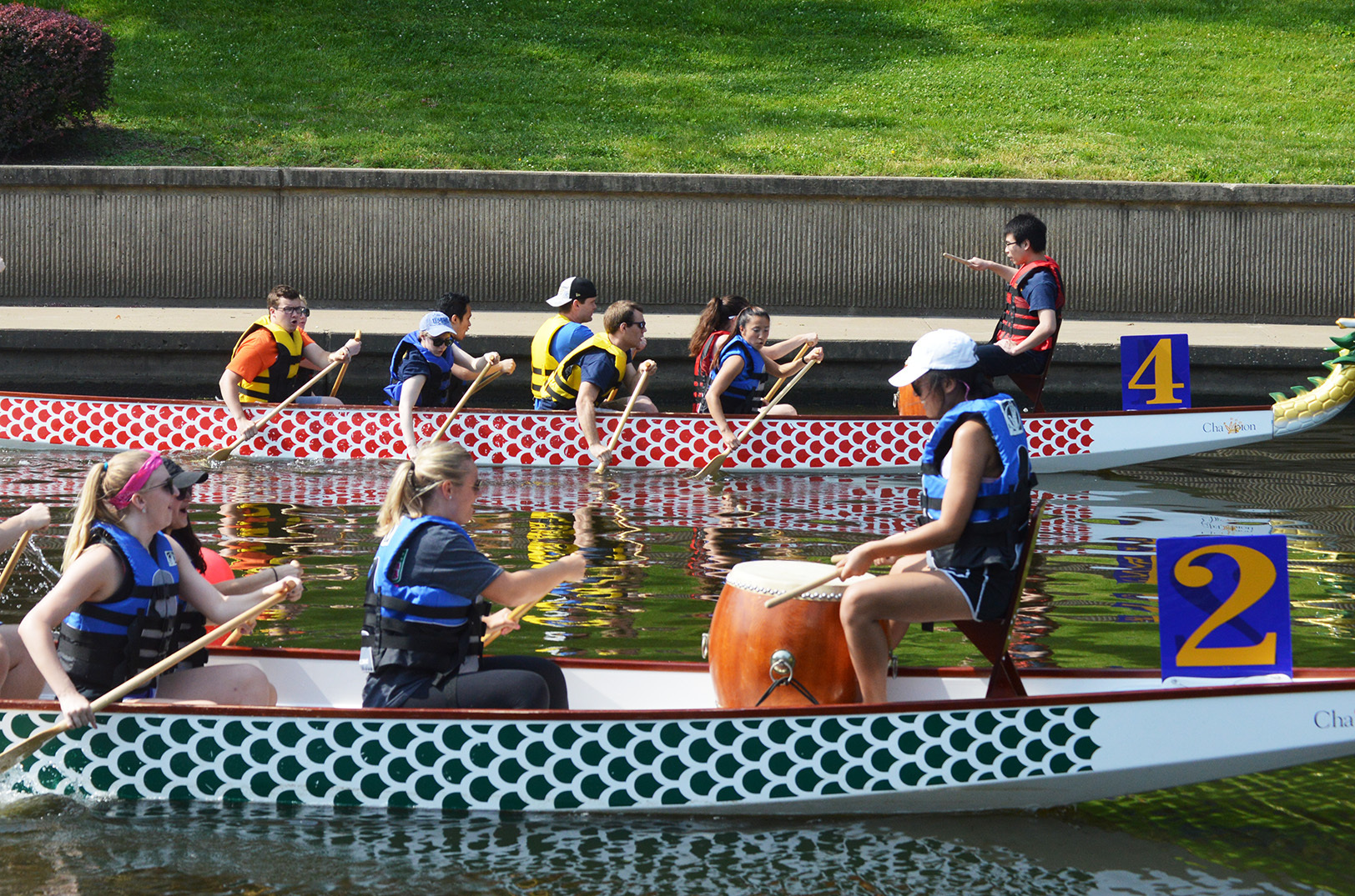 UMKC's Enactus team at a previous Dragon Boat Festival race