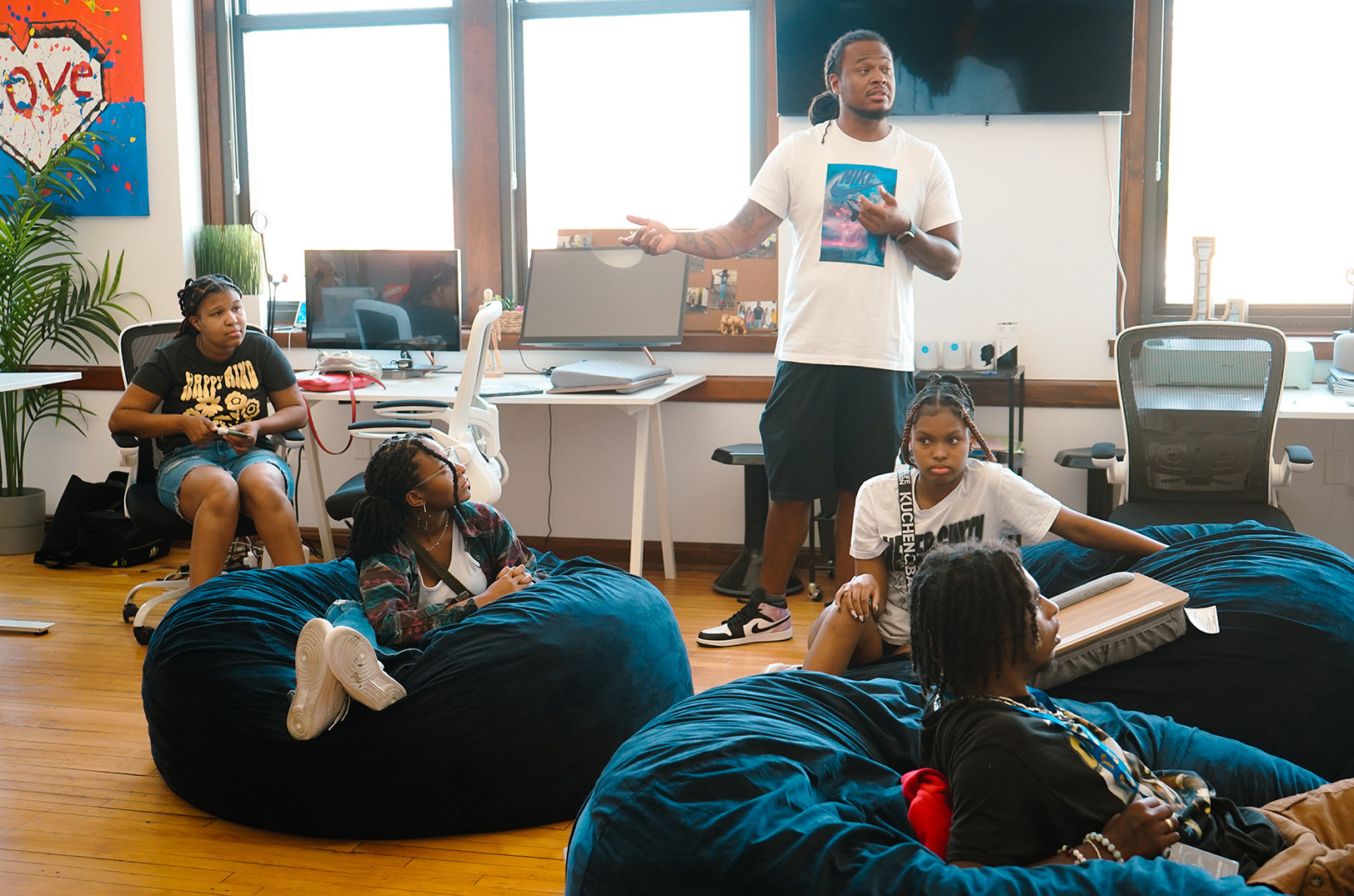 Students take part in crime prevention and education programing from the Lyrik’s Institution; photo courtesy of the United Way of Greater Kansas City