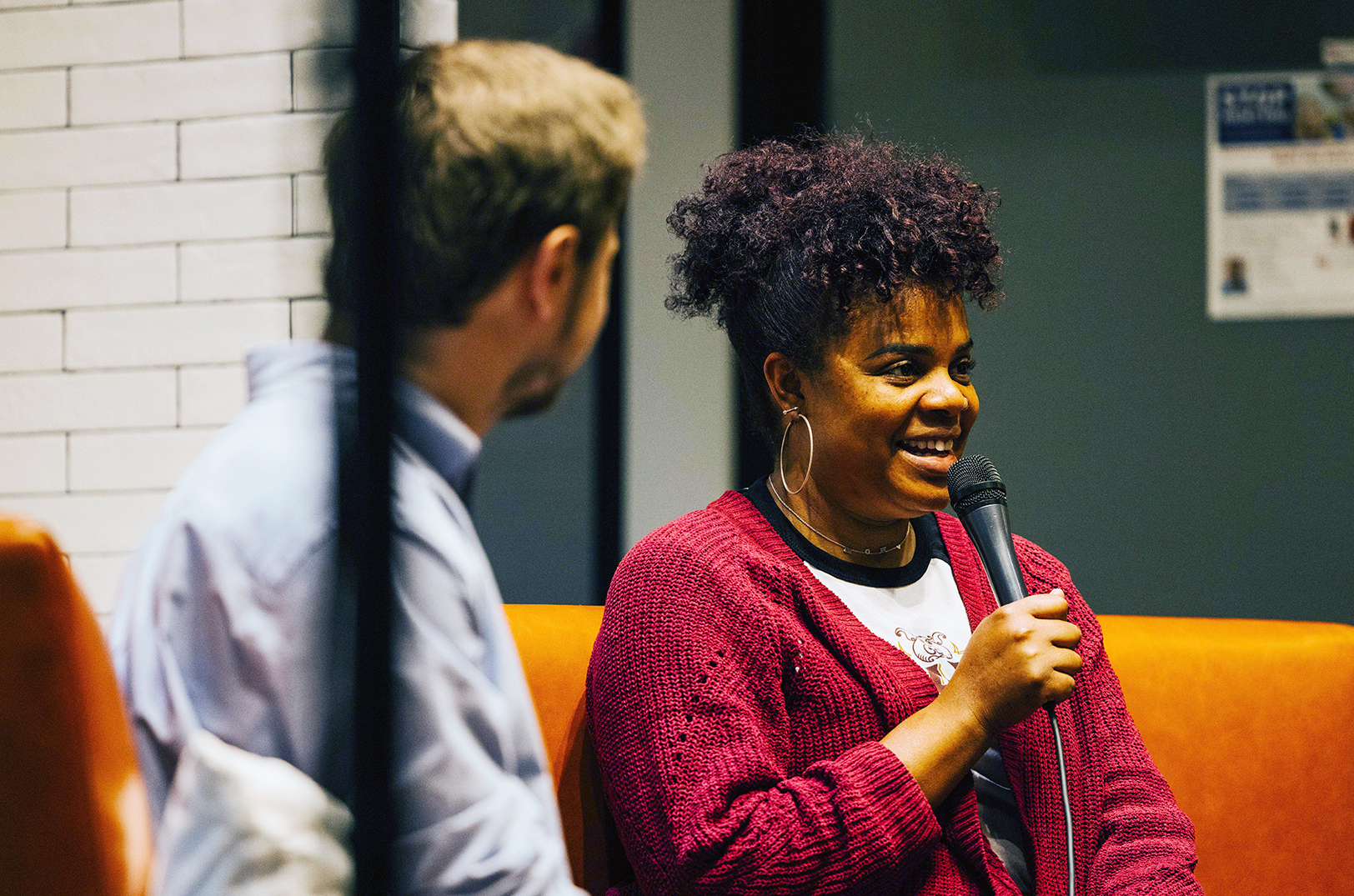 Shanita McAfee-Bryant, Prospect KC, speaks during a fireside chat at a October 2022 Startland News LIVE event