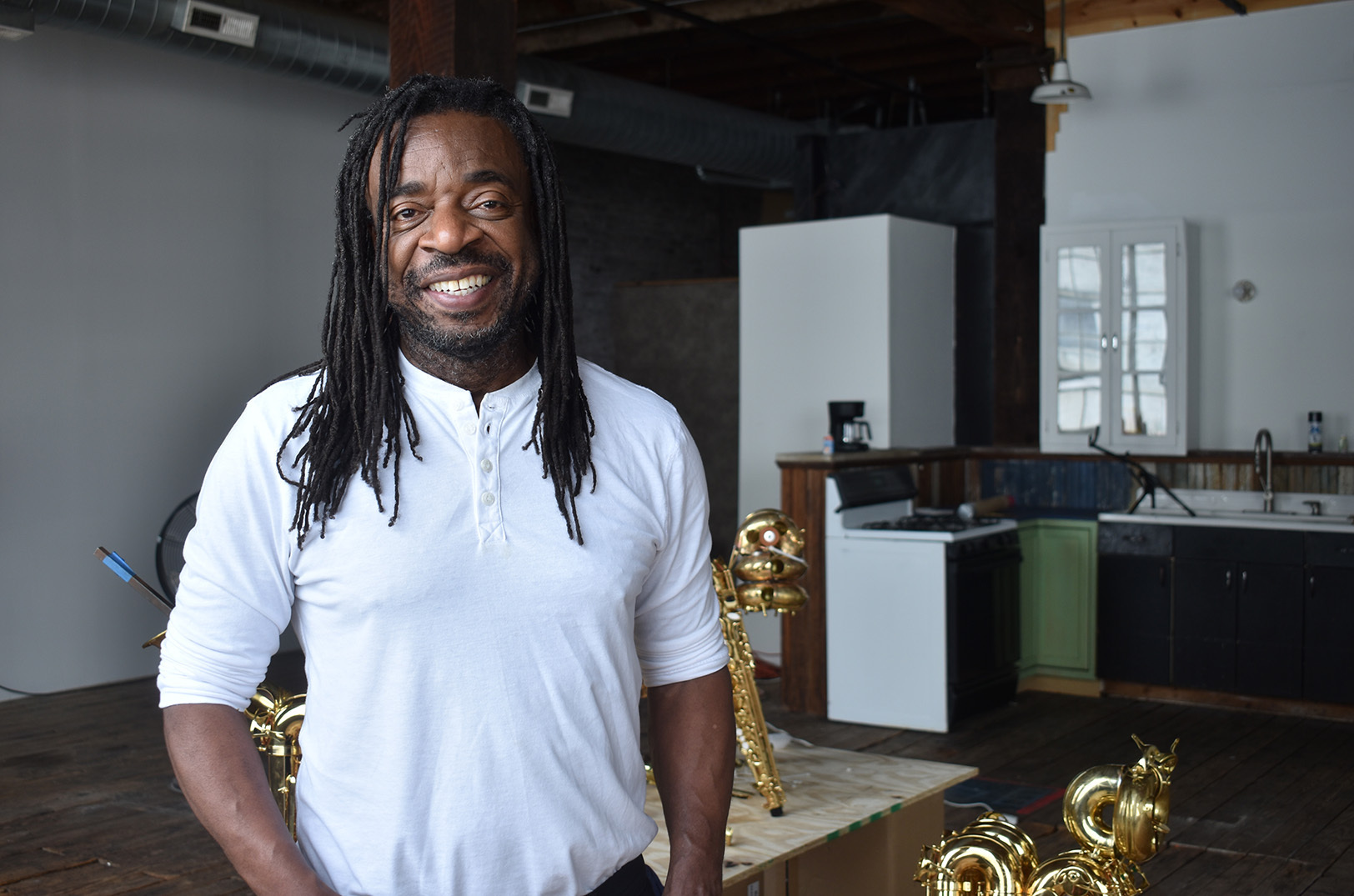 Willie Cole; photo by Channa Steinmetz, Startland News