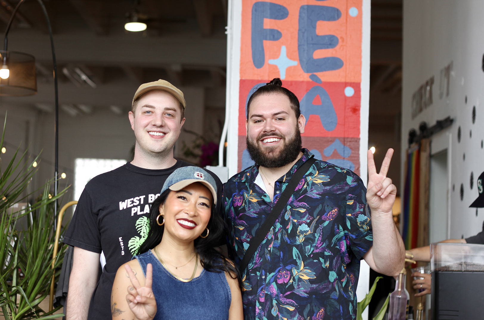 Tristan Carlson and Austin Mosier, 12th Street Post, with Jackie Nguyen, Cafe Cà Phê; photo by Nikki Overfelt Chifalu, Startland News