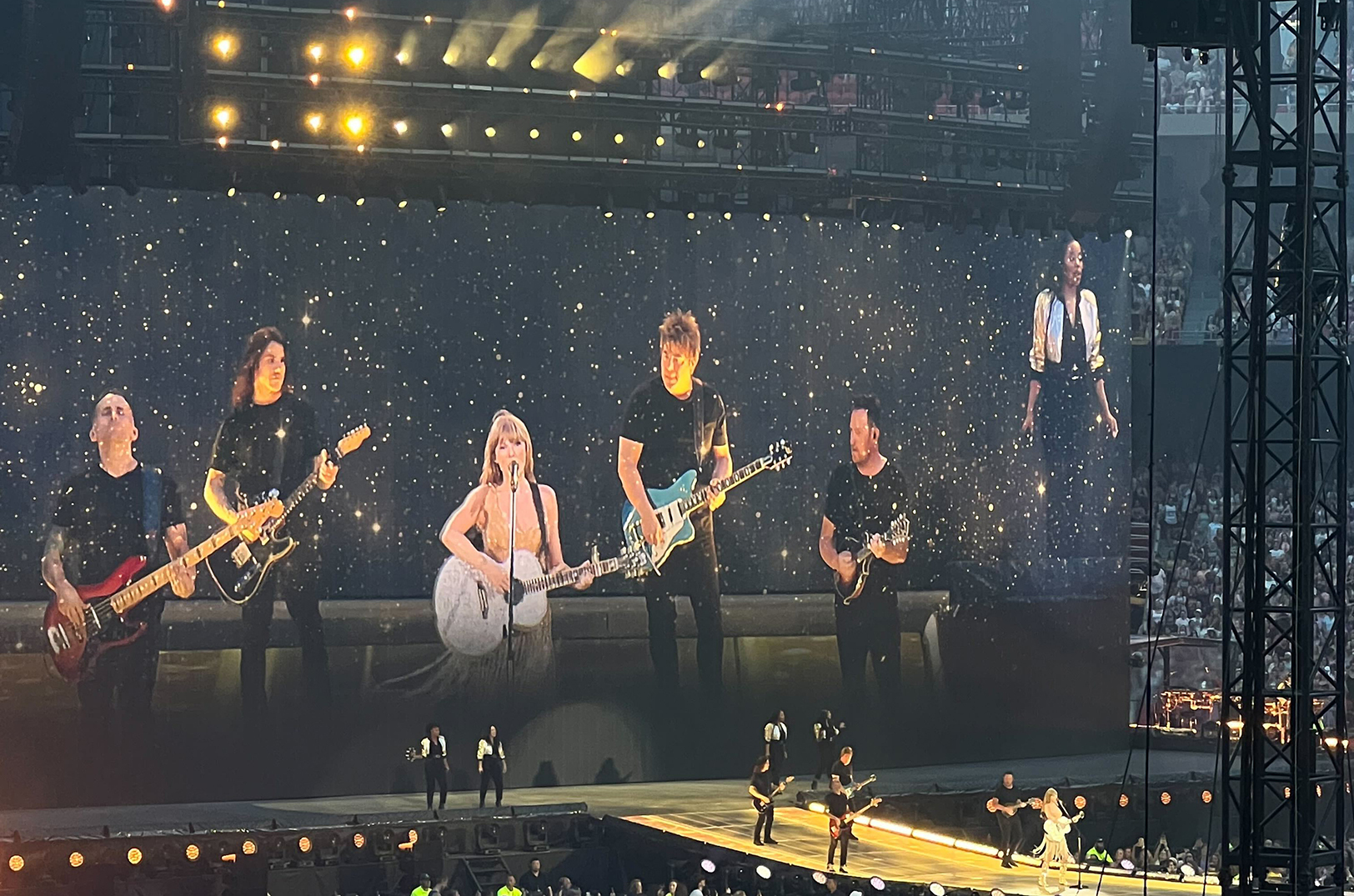Taylor Swift Eras Tour hits the stage at Arrowhead Stadium in Kansas City; photo by Channa Steinmetz, Startland News