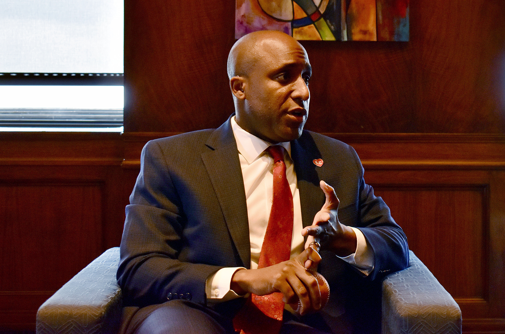 Mayor Quinton Lucas in his office at City Hall; photos by Nikki Overfelt Chifalu, Startland News