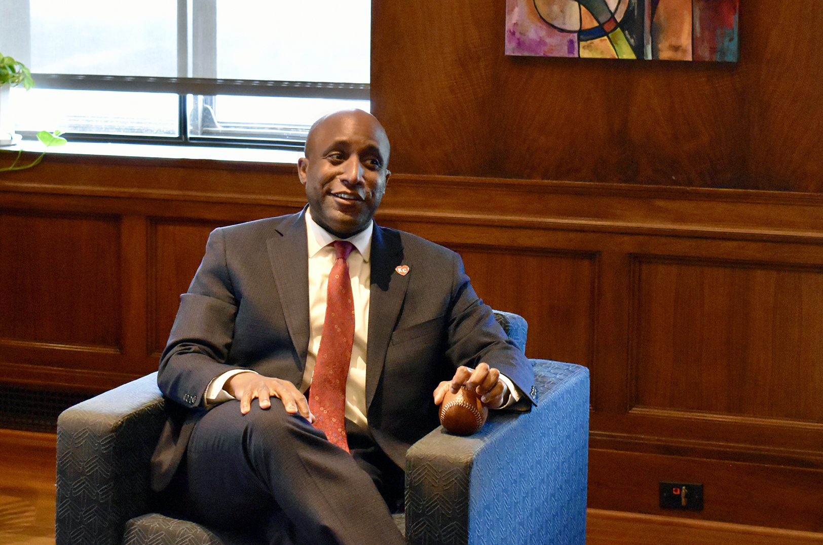 Mayor Quinton Lucas in his office at City Hall; photos by Nikki Overfelt Chifalu, Startland News