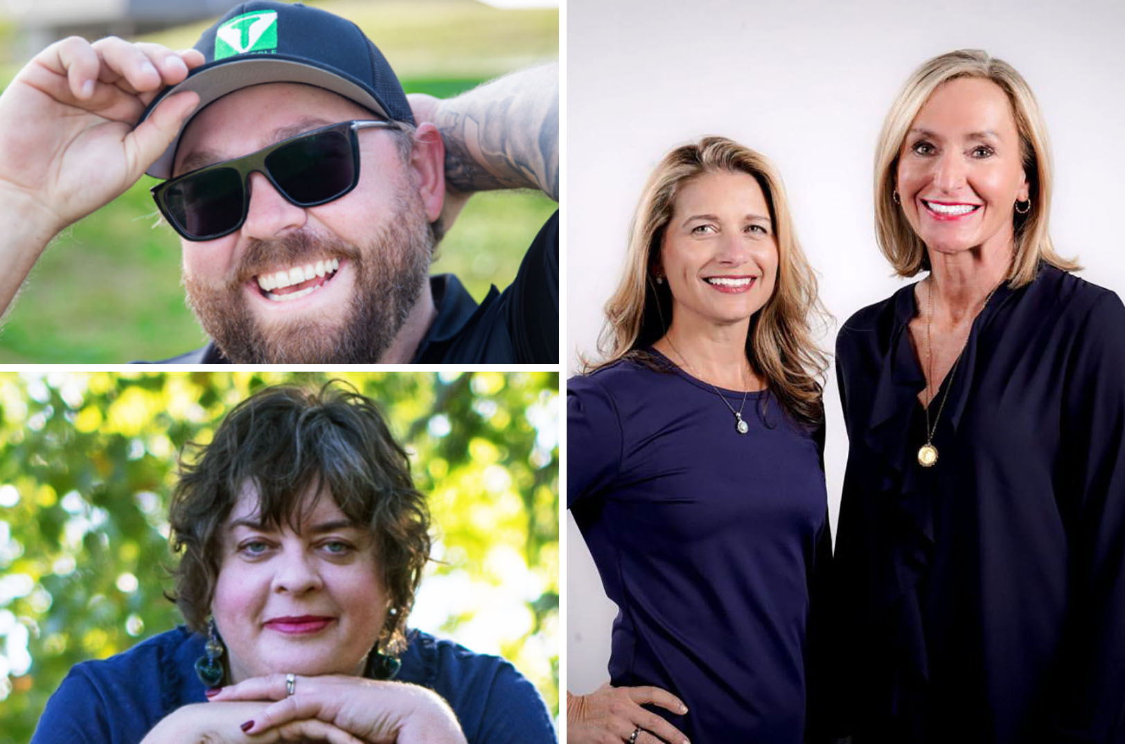 Mark Lukenbill, Mpruv Golf; Joy Broils, Hustle and Ground; and Mindy Corporon and Lisa Cooper, Workplace Healing