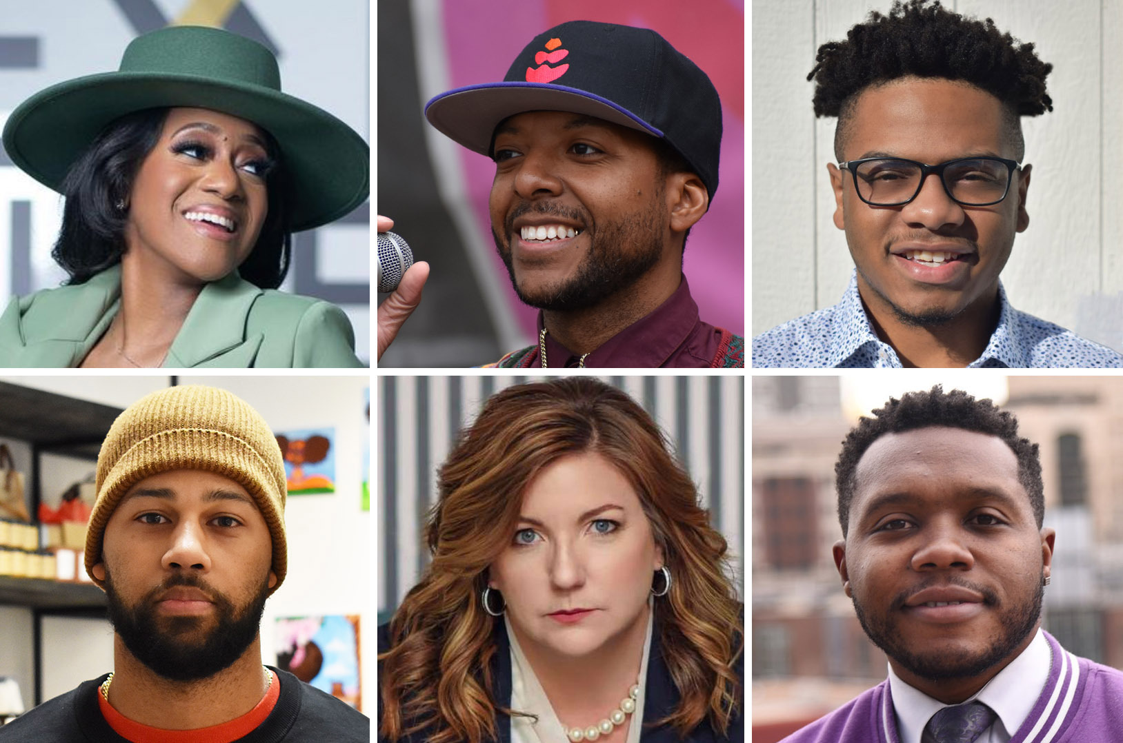 2023 AltCap Your Biz competitors: Elaina Thomas, The Next Paige; Kemet Coleman, Vine Street Brewing; James Spikes, The AI Hub; Brian Roberts, The Black Pantry; Deb North, Yes! Athletics; and Juaquan Herron, Venboo. Not pictured: John Bledsoe, Co-Angler; Triumfia Houmbie Fulks, CodeAlgo; Jimmy James and Lopez Maradiaga, Nexodesk; and Frankie Elder-Reedy, Wrax