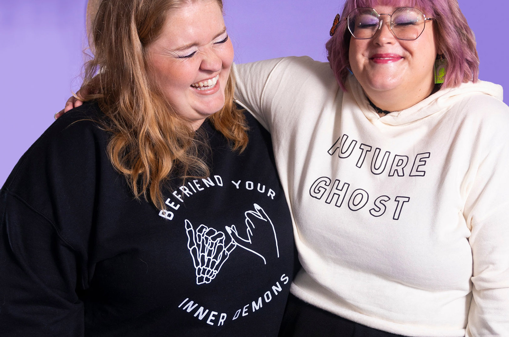Clever Babes sweatshirts; photo courtesy of Gumball Revue