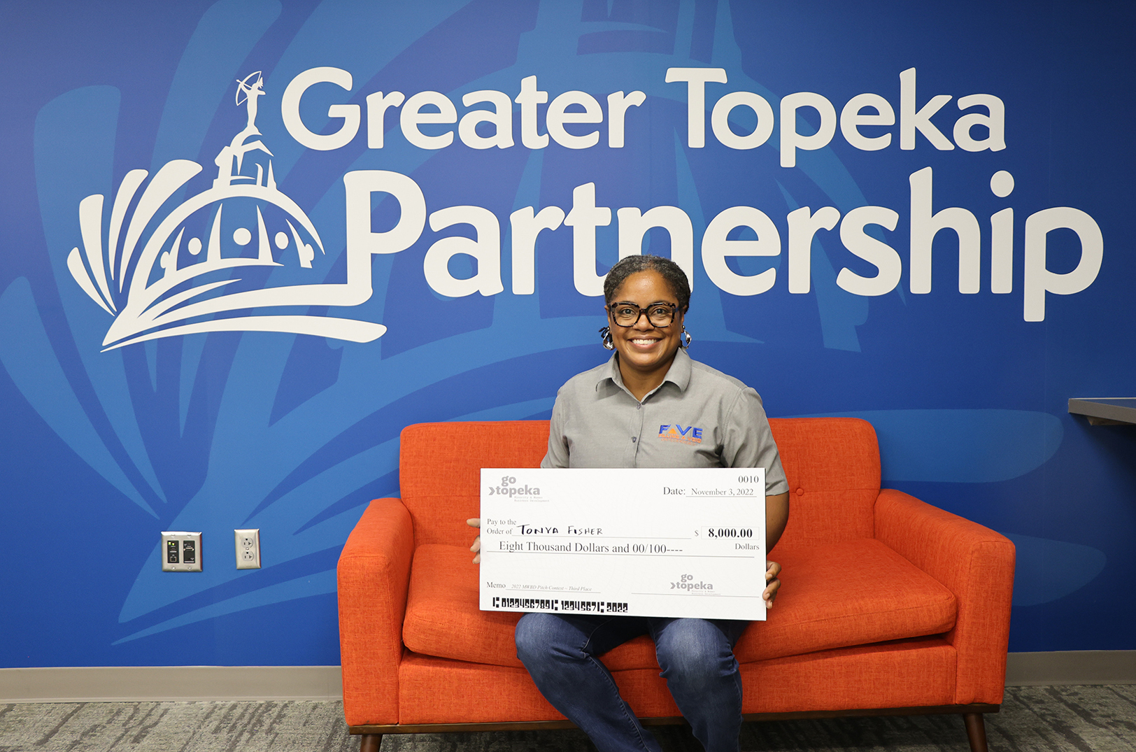 Tonya Fisher, a 2022 Equity and Opportunity Pitch Competition winner; photo courtesy of GO Topeka