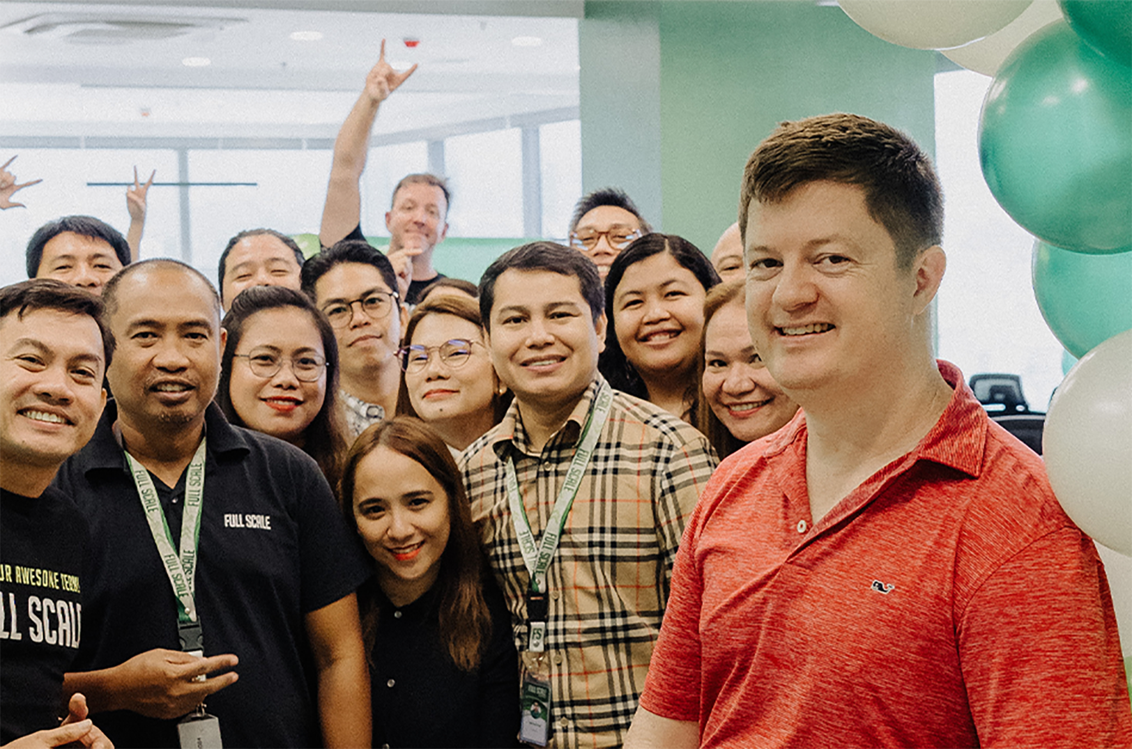 Matt Watson, Full Scale, with his team in Cebu City; photo courtesy of Full Scale
