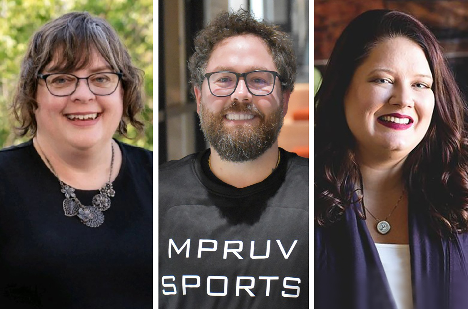 2024 NXTSTAGE Customer Traction Cohort: Joy Broils, Hustle & Ground; Mark Lukenbill, Mpruv Sports; and Crystal Webster, Sharing Solace