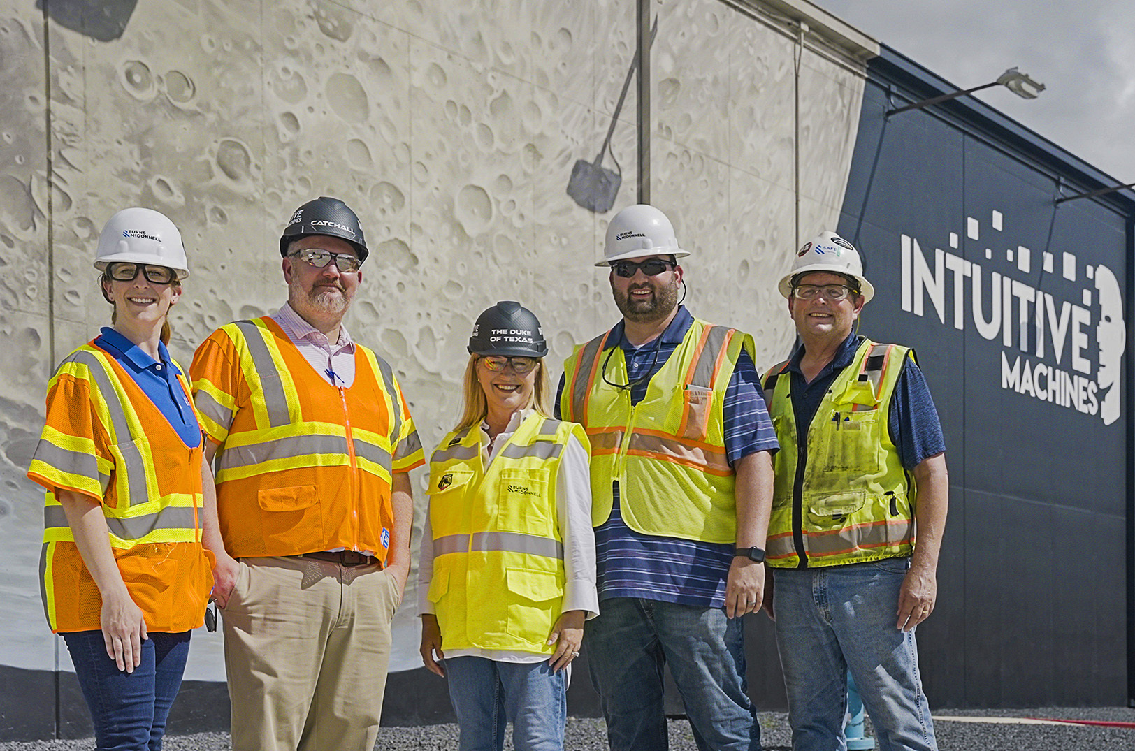 Burns & McDonnell's team at Intuitive Machines headquarters in the Houston Spaceport; photo courtesy of Burns & McDonnell
