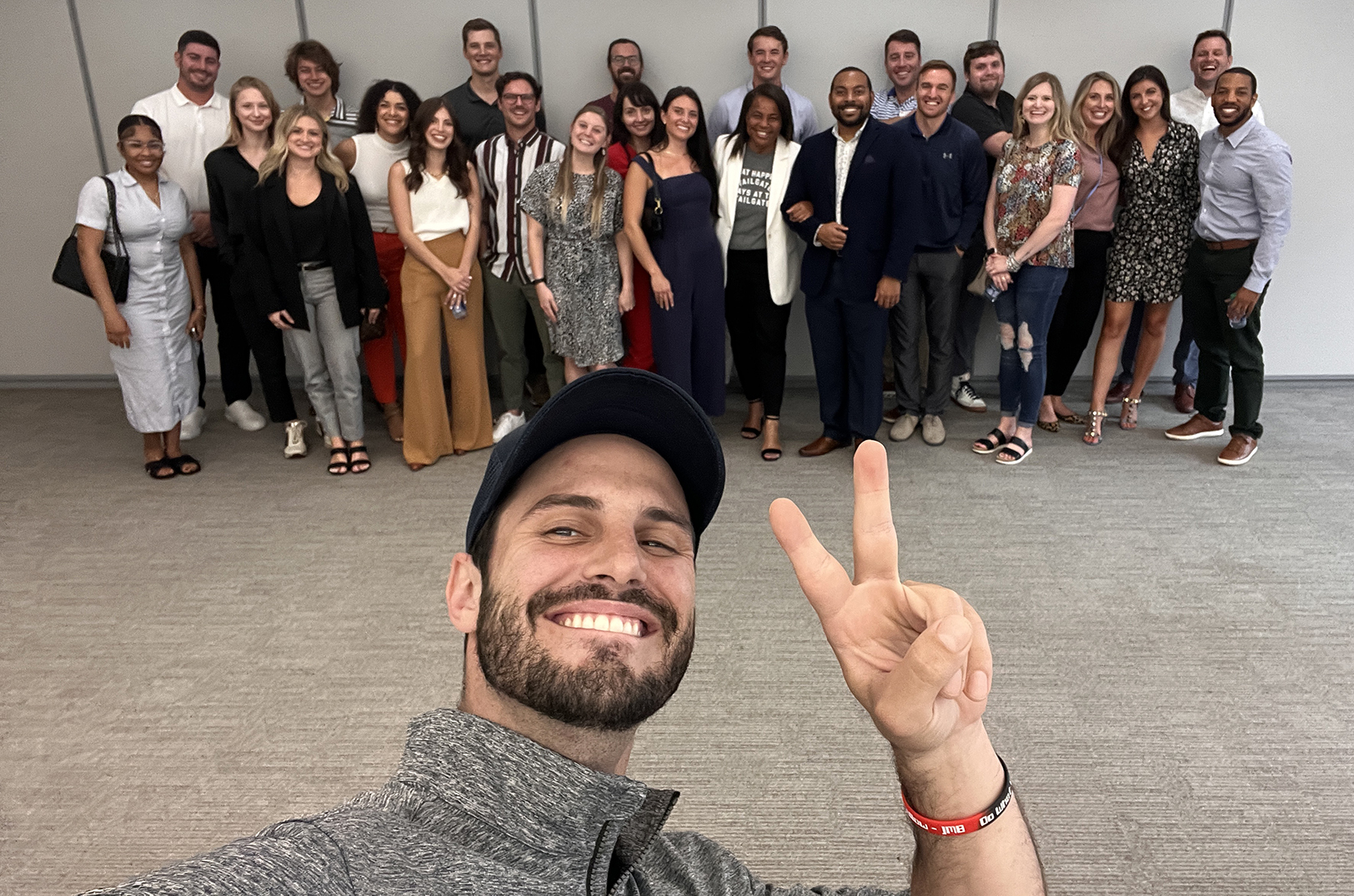 Emerson Hodes with The Loop KC members; photo courtesy of The Loop KC