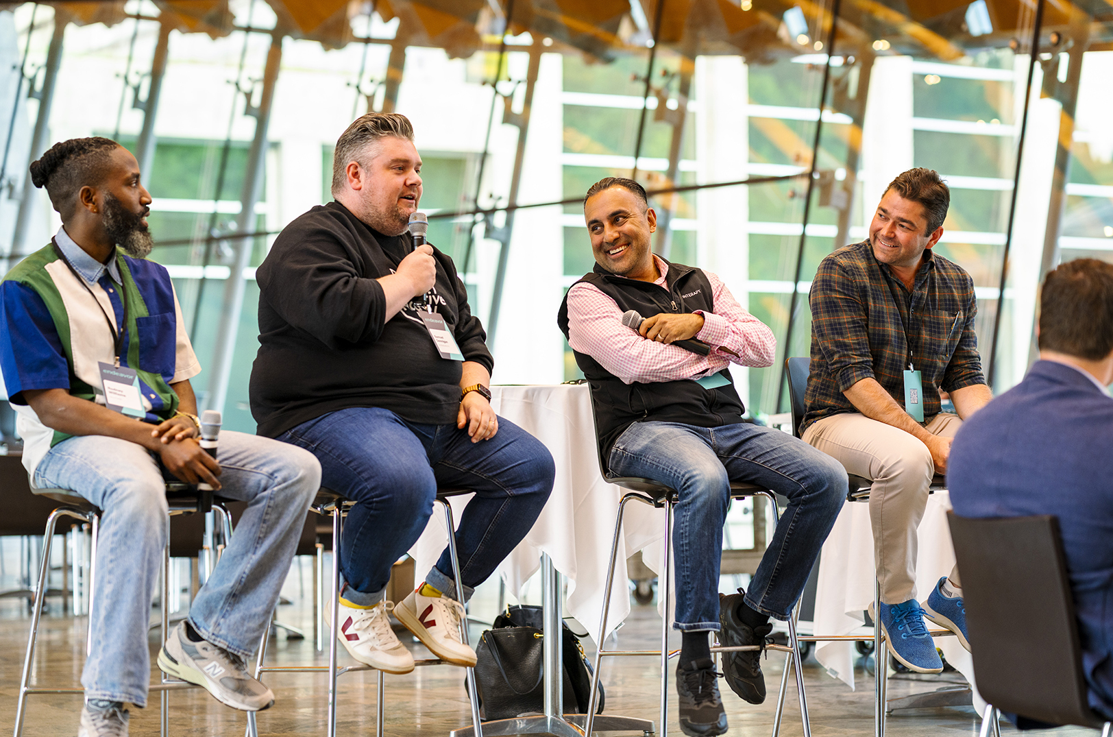 Panelists share a laugh during a recent Endeavor event; photo courtesy of Endeavor Heartland