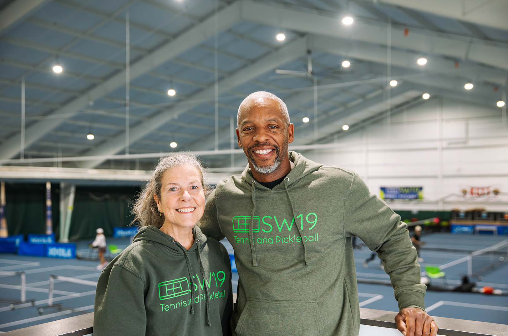 Julie Gibson and Daryl Wyatt, Kansas City Stingers, at SW19 Tennis and Pickleball; photo by Alyssa Broadus