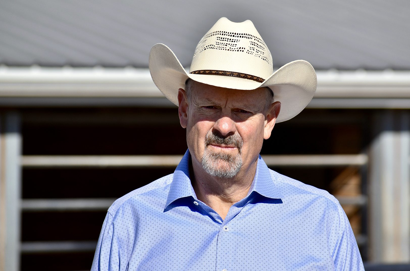 Kendall Gammon at War Horses for Veterans farm in Stillwell, Kansas; photo by Nikki Overfelt Chifalu, Startland News