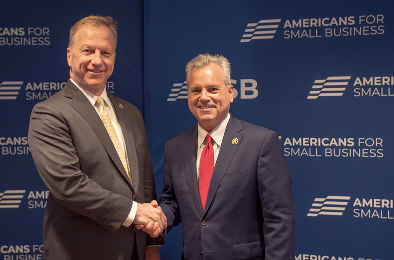 U.S. Reps. Kevin Hern, R-Oklahoma, and Mark Alford, R-Kansas, at an Americans for Small Business (ASB) event; photo courtesy of Americans for Small Business