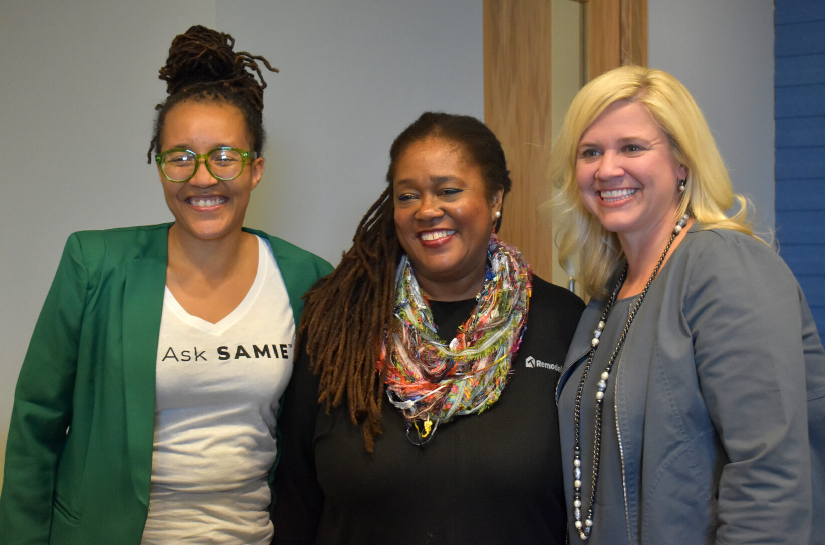 Dr. Brandy Archie, AskSAMIE, Dr. Shelley Cooper, Remodel Relief, and Ashley McClellan, MedCurate, at the University of Missouri-Kansas City’s Regnier Venture Creation Challenge; photo by Taylor Wilmore, Startland News