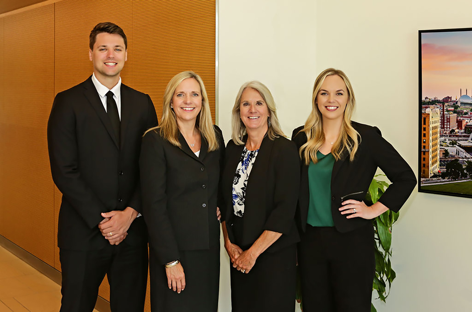 The Plaza Group at Morgan Stanley: David Salach, Teri Salach, Sheila K. Davis, and Jennifer Denning; photo courtesy of The Plaza Group