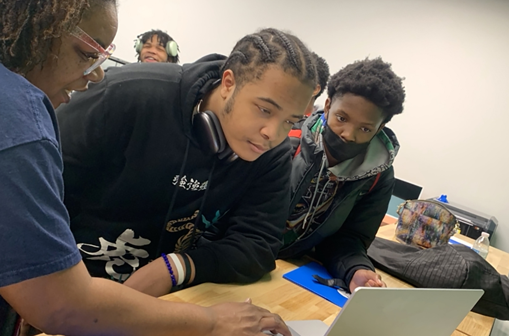 Students participate in tech education programming from WeCode KC; photo courtesy of WeCode KC