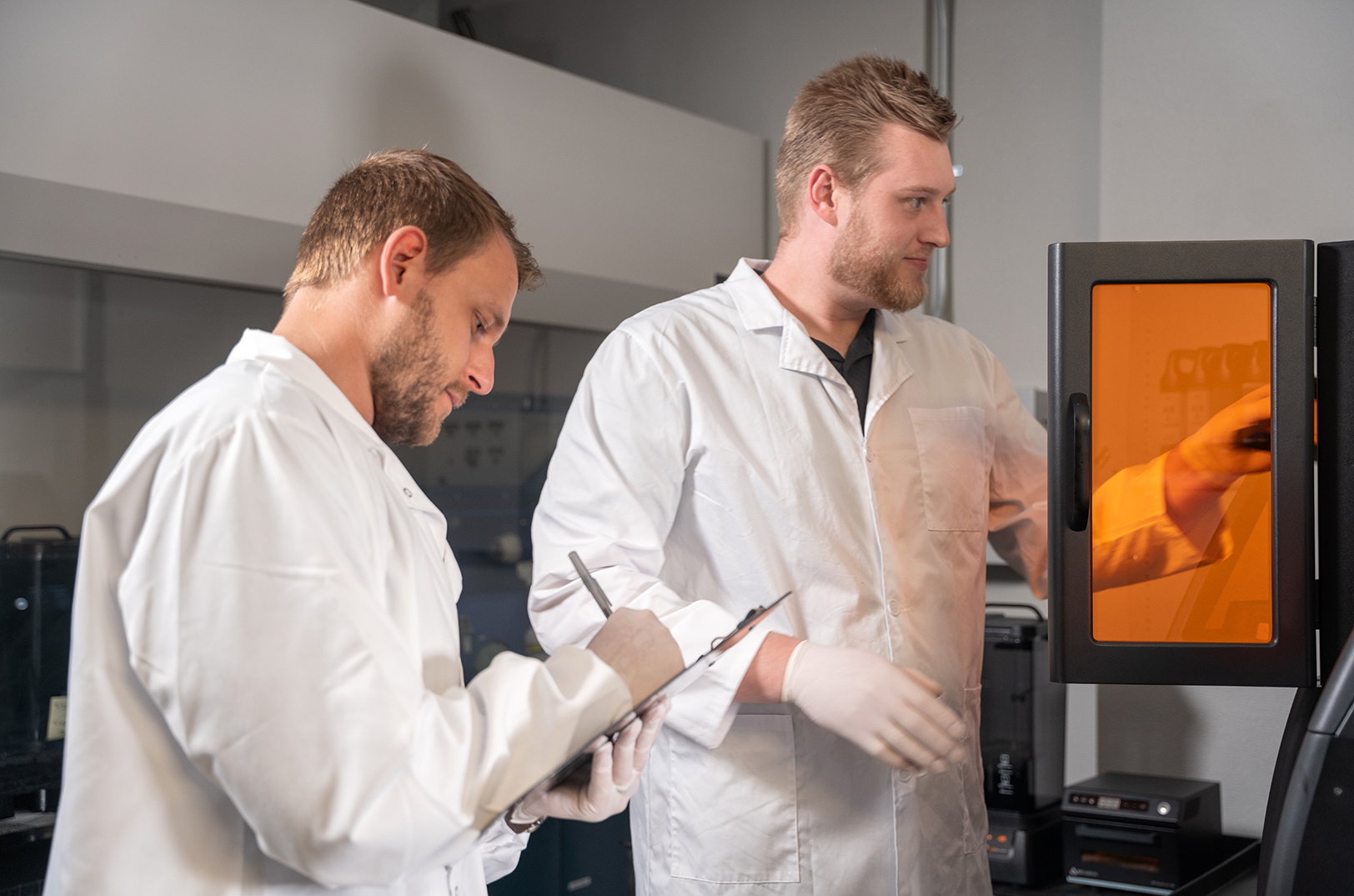 Workers from B9Creations in their lab; photo courtesy of Ronawk