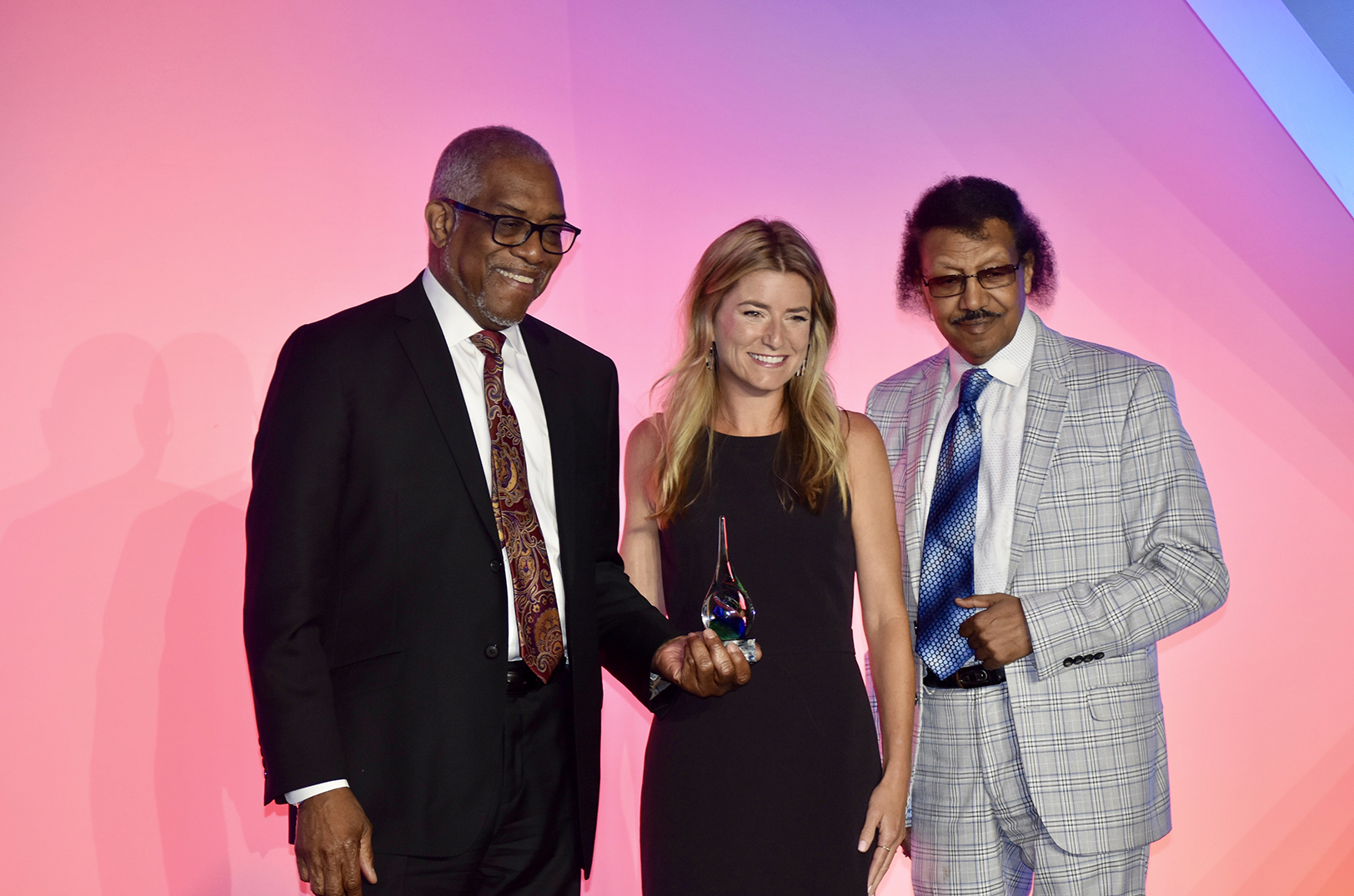 Leonard Graham and Hagos Andebrhan, Taliaferro & Browne, accept the KC Chamber’s Small Business Equity Award; photo by Taylor Wilmore, Startland News