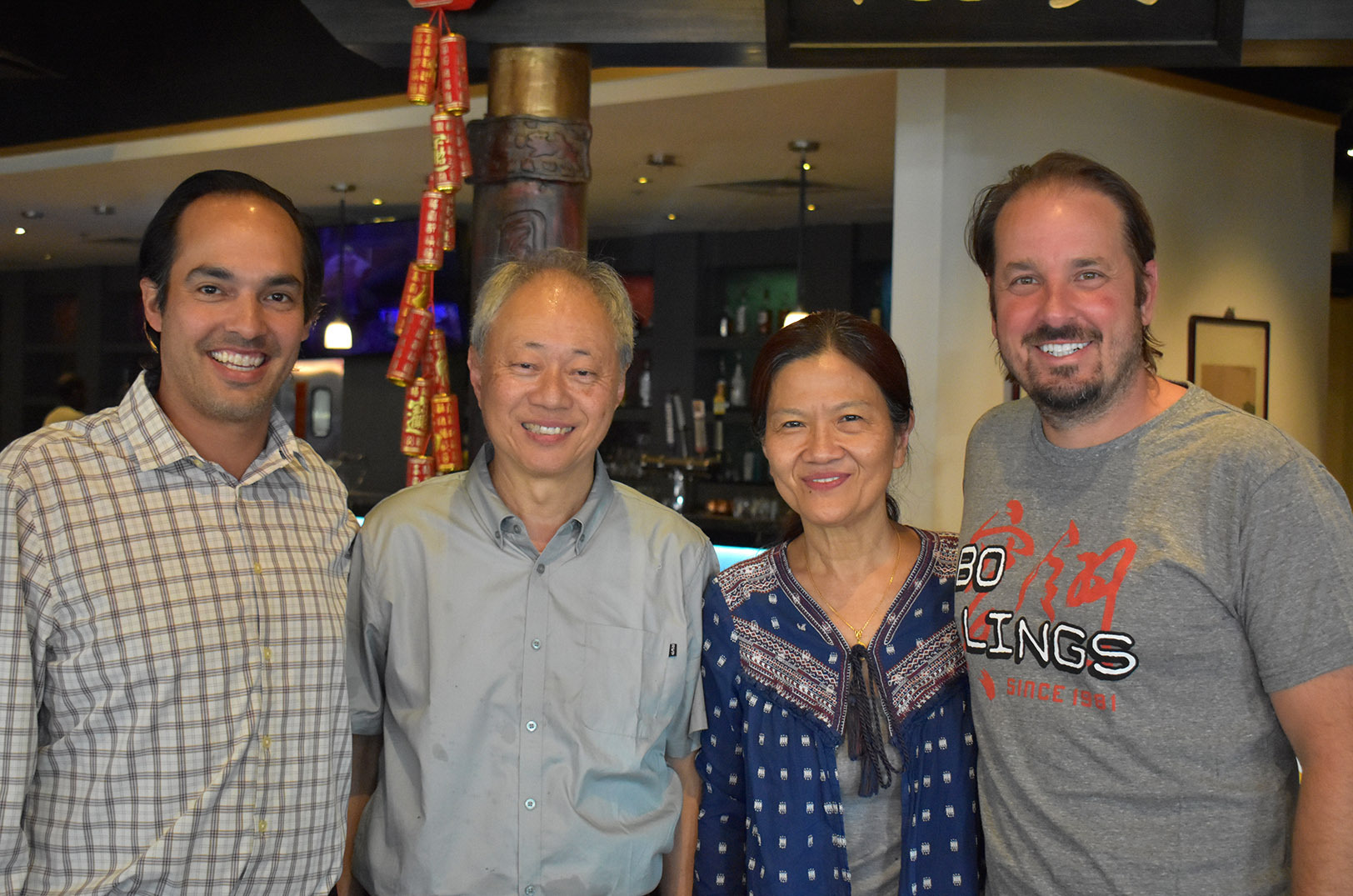 Corey Gonzalez, W.VinZant Restaurants; Bo "Richard" Ng and Far "Theresa" Ling, Bo Lings; and Whit Vinzant, W.VinZant Restaurants; photo by Taylor Wilmore, Startland News