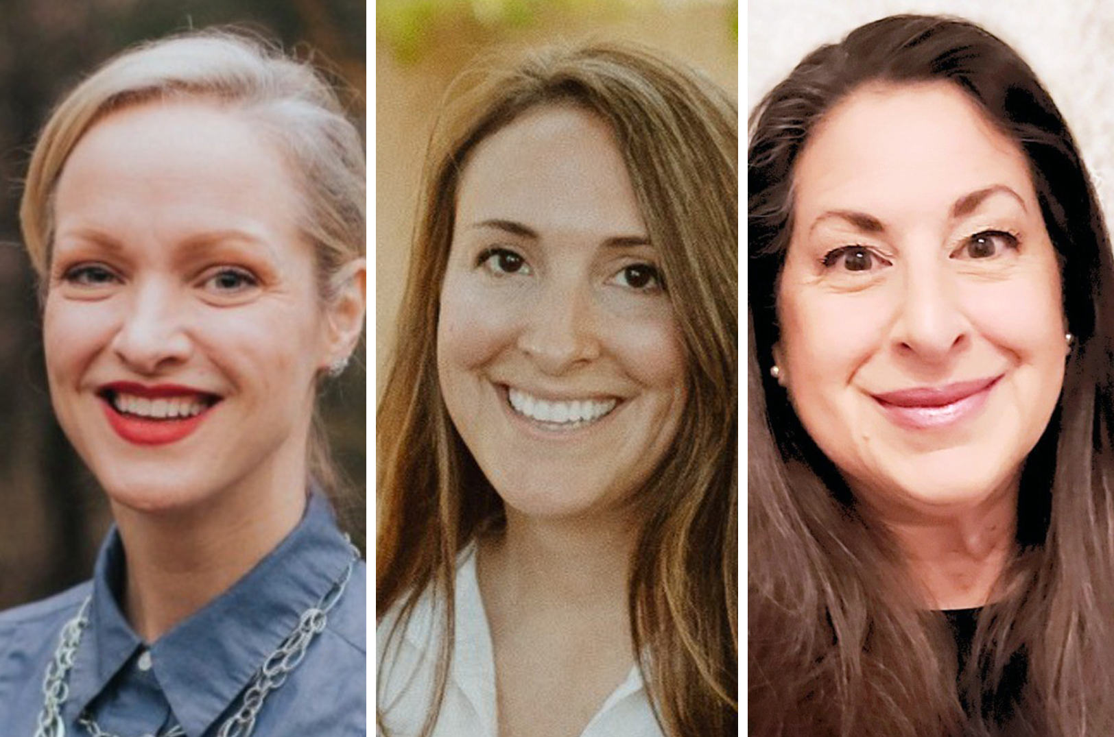 Kansas City-based finalists for the 2024 NXTSTAGE Community Health and Vibrancy Pilot Competition: Vanessa Jupe, Leva; Meredith Evans McAllister, Marma; and Risa Stein, SeeInMe