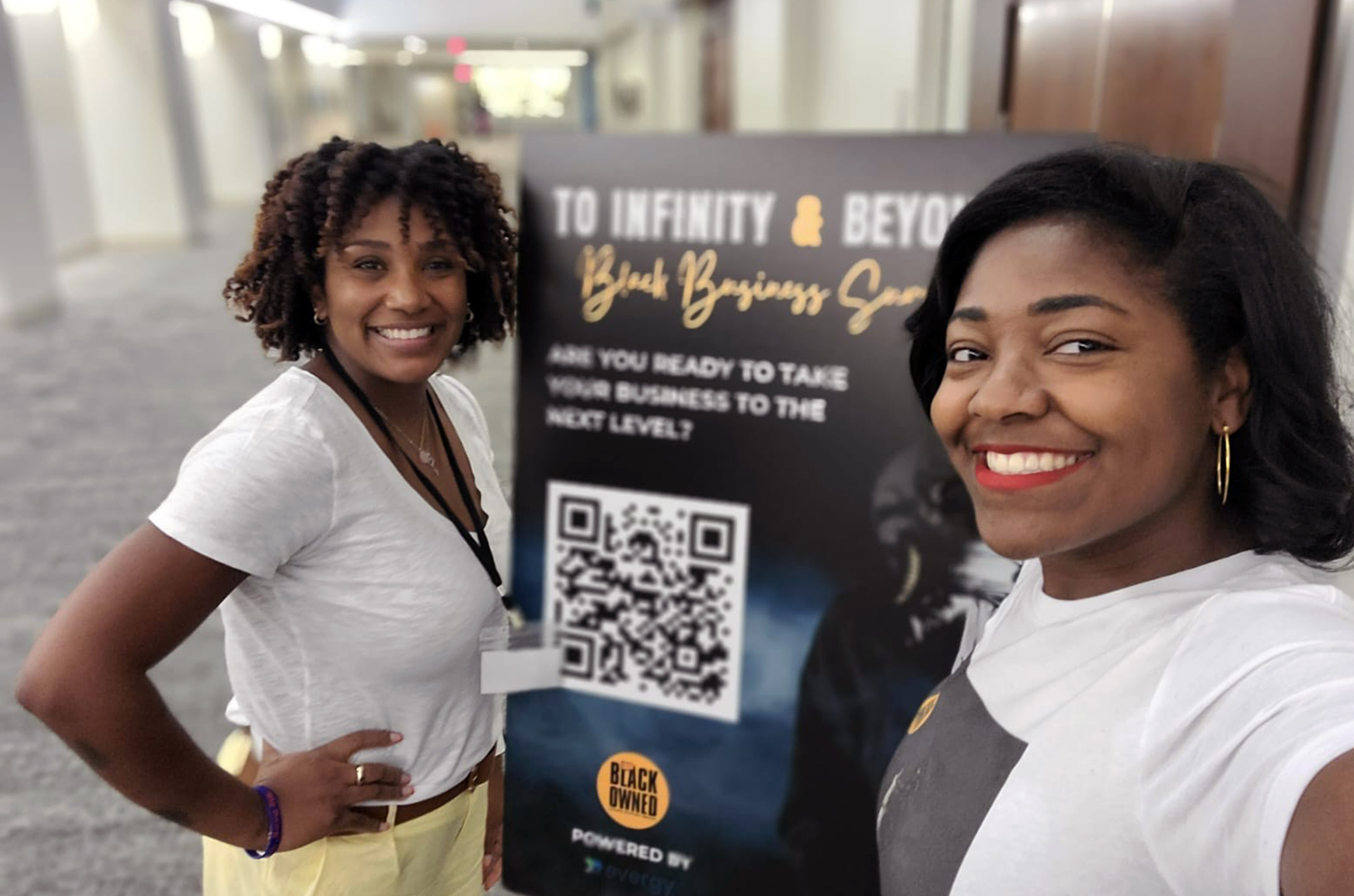 Chelsey M., KC Black Owned, right at the 2023 Black business summit in Kansas City; photo courtesy of KC Black Owned