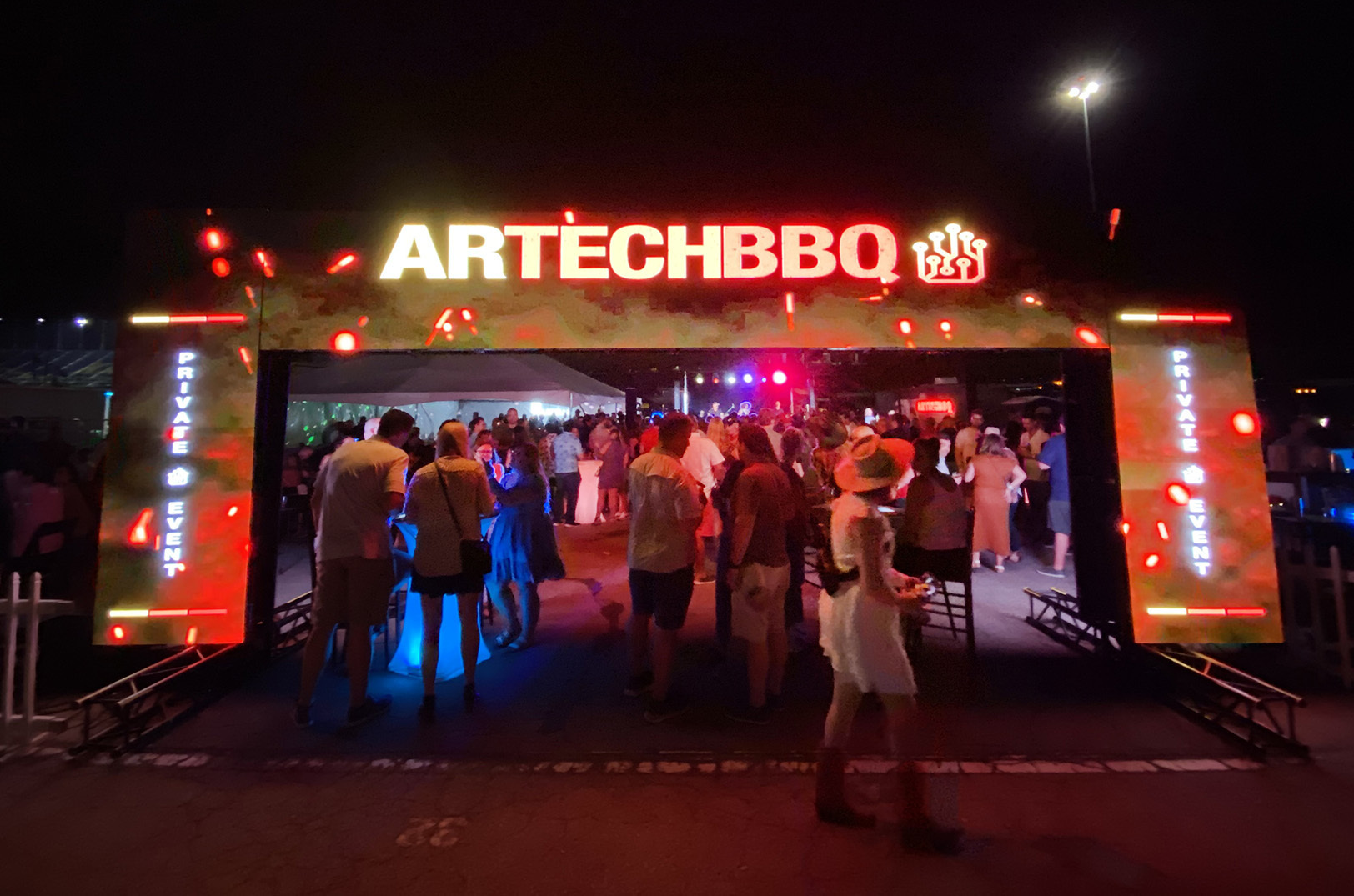 The entrance to the ARtechBBQ in 2023 at the Kansas Speedway during the American Royal World Series of Barbecue; photo courtesy of ARtechBBQ