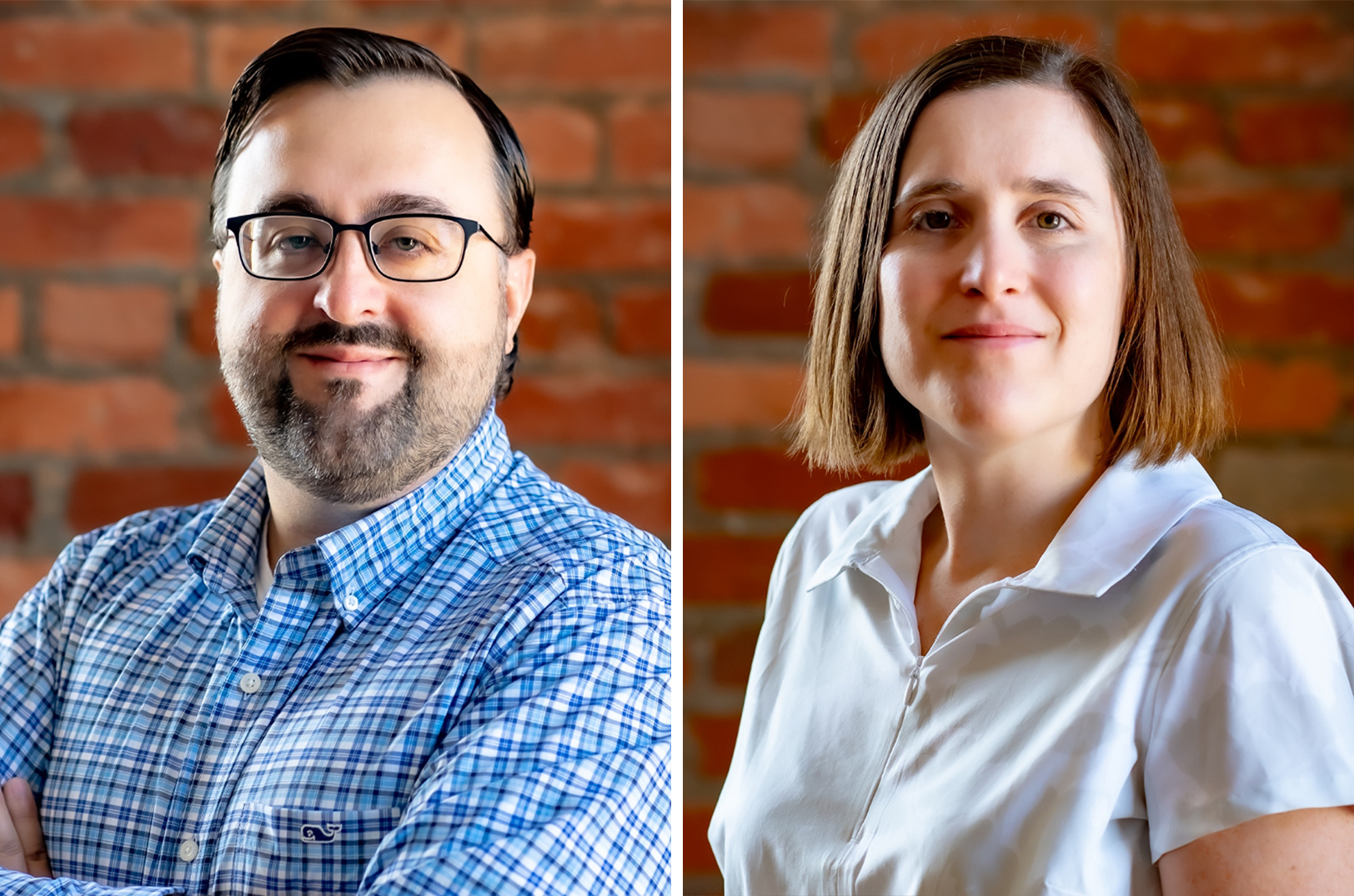 Jordan Warzecha, CEO and co-founder; and Stefanie Warzecha, CTO and co-founder, backstitch; photo courtesy of backstitch