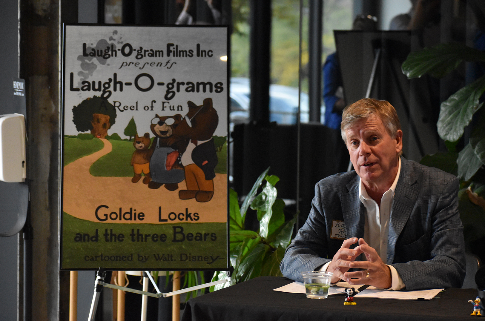 Butch Rigby, developer and preservationist, discusses the "Dreams Start Here" campaign to secure funding to save Laugh-O-Gram Studios; photo by Taylor Wilmore, Startland News