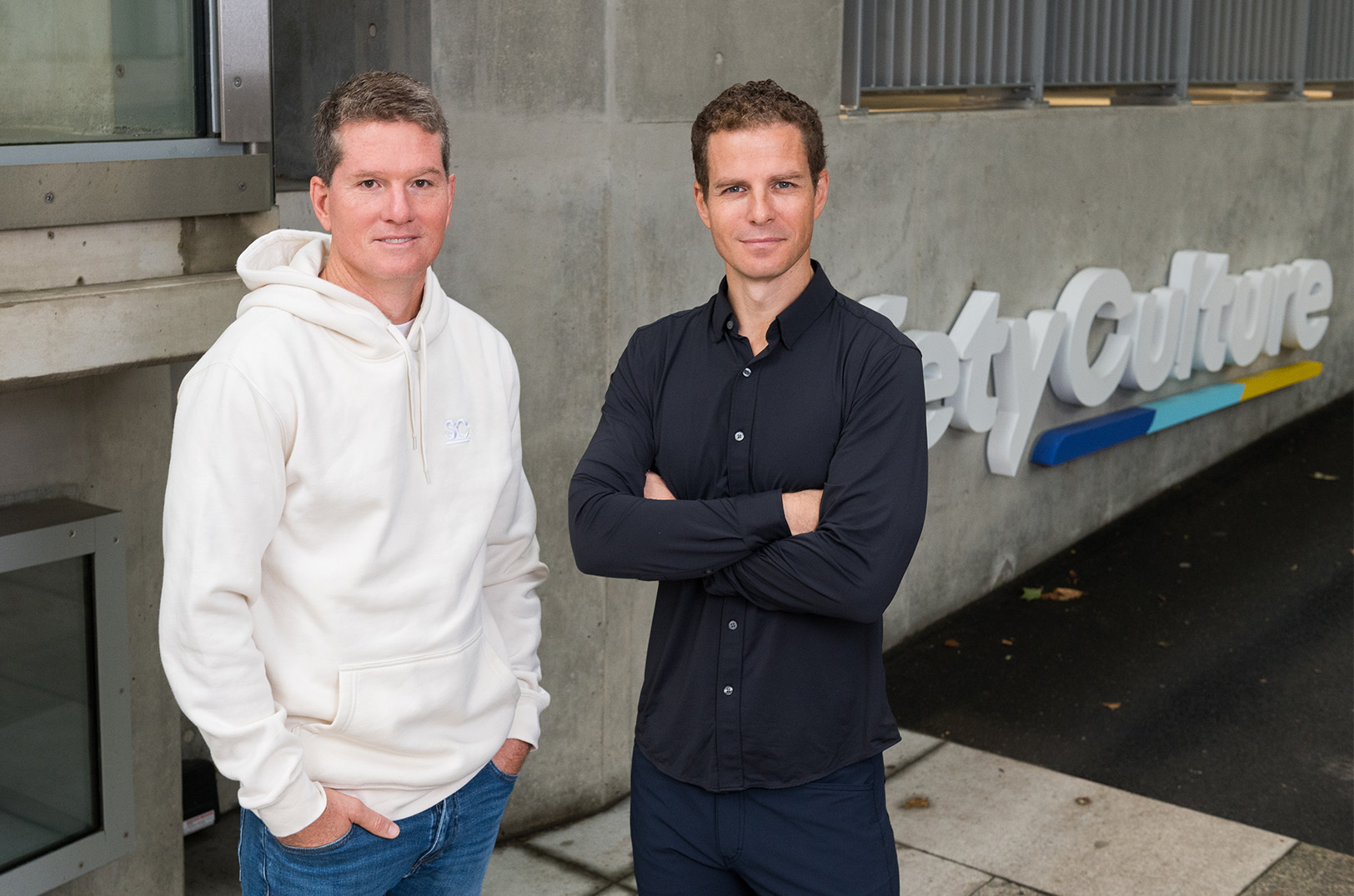 SafetyCulture Founder Luke Anear and incoming CEO Kelly Vohs photographed in Sydney, Australia, November 2024; photo by Greg Fonne, The Photo Pitch