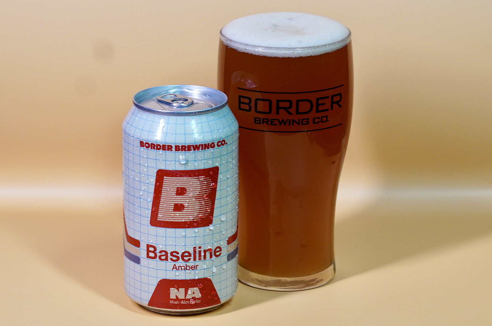Border Brewing Co.'s Baseline Amber non-alcoholic beer, courtesy photo