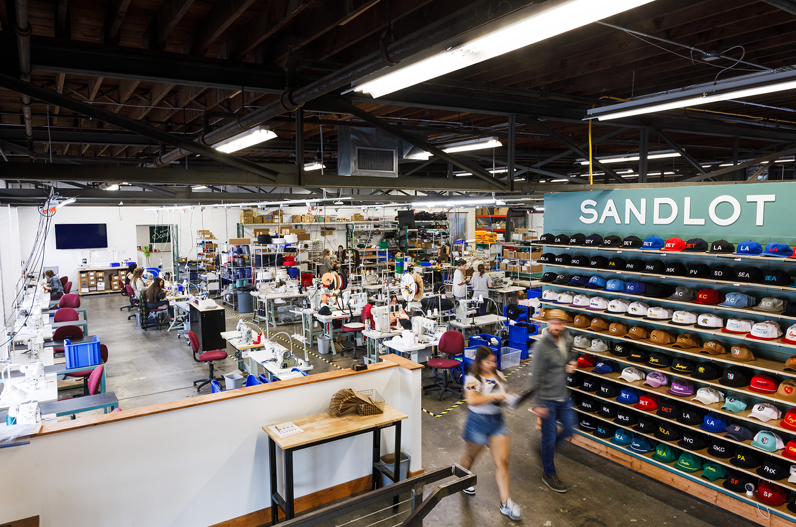 Sandlot Goods' headquarters, distribution and production space in Kansas City; courtesy photo