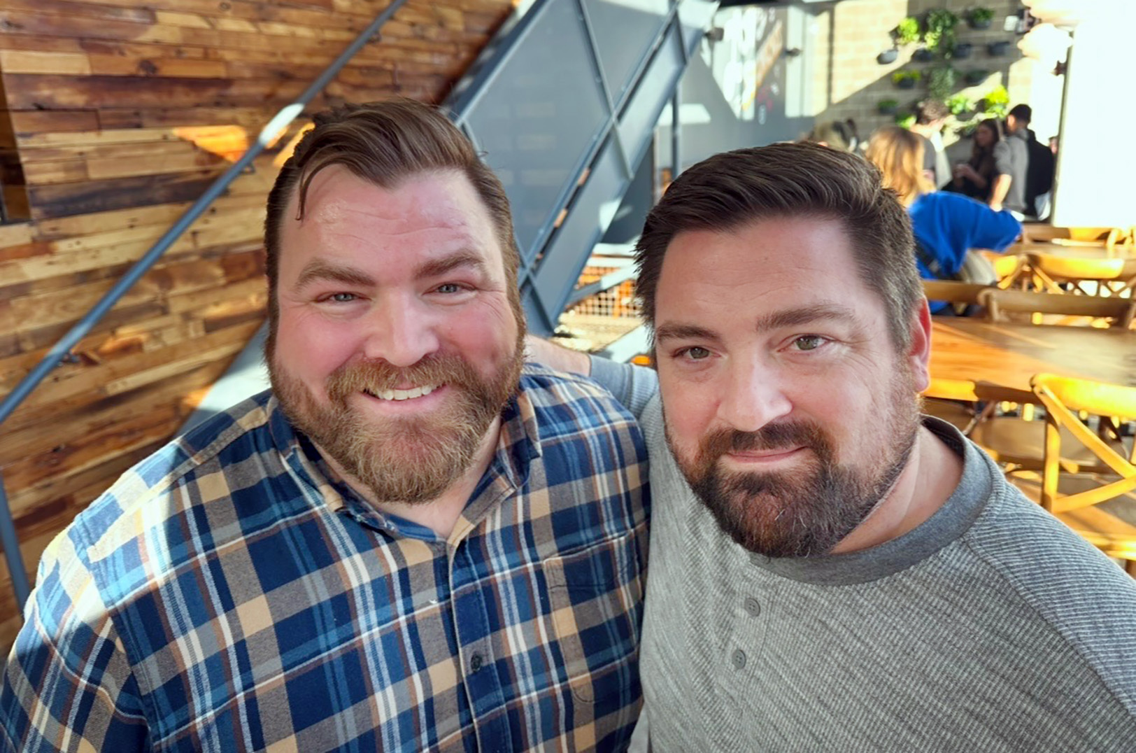 Brothers Clayton and Evan Ashby, owners of Mildred's, at the new South Plaza location; photo by Joyce Smith
