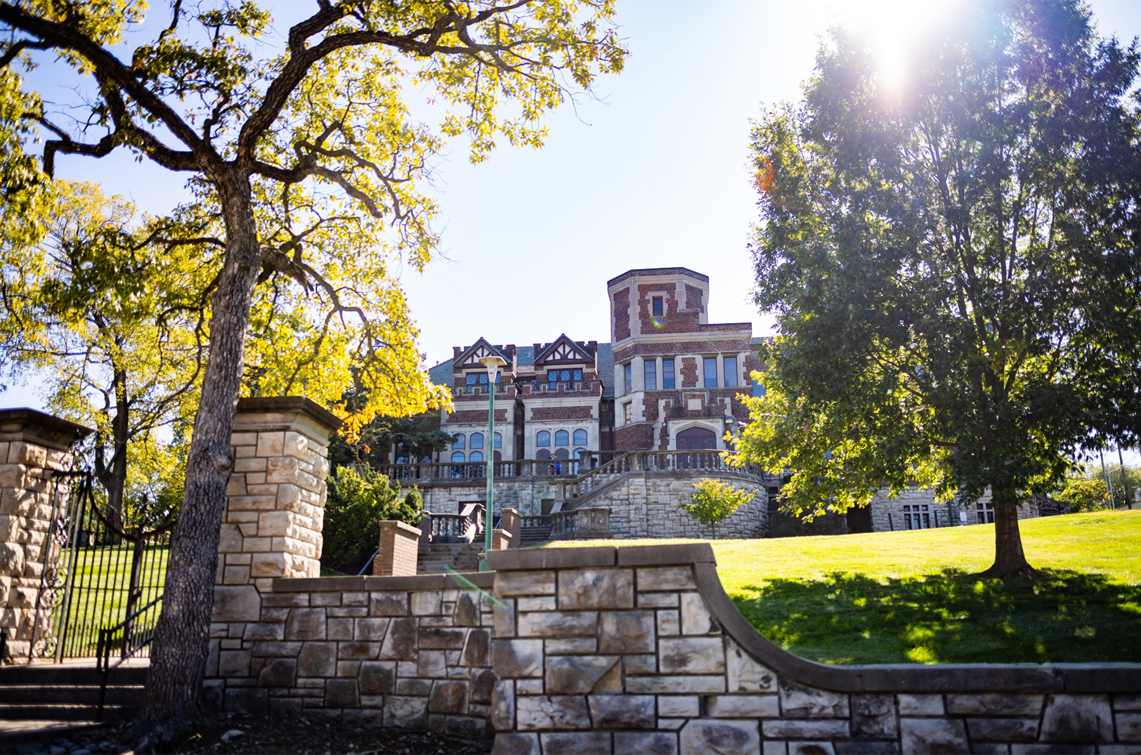 A summertime view of the Epperson House at the University of Missouri-Kansas City; photo courtesy of UMKC