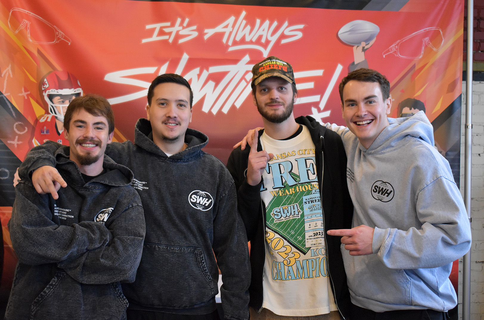 Kyle Hemshrot, Tyler Love, Cameron Guilfoil, and Alex Trinkle, Streetwearhouse, at "The Blueprint: How To Launch Your Own Brand" event at MADE MOBB; photo by Taylor Wilmore, Startland News