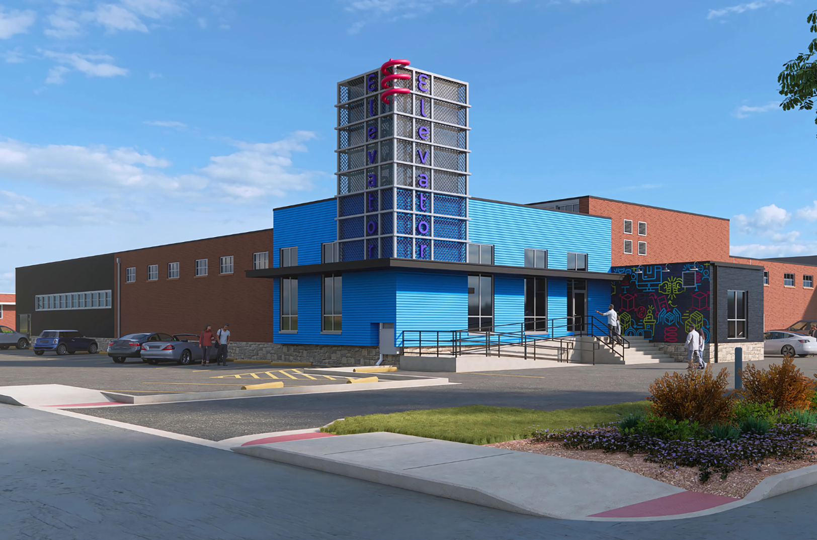 Rendering of an Elevator co-warehousing space slated for North Kansas City; image courtesy of Elevator