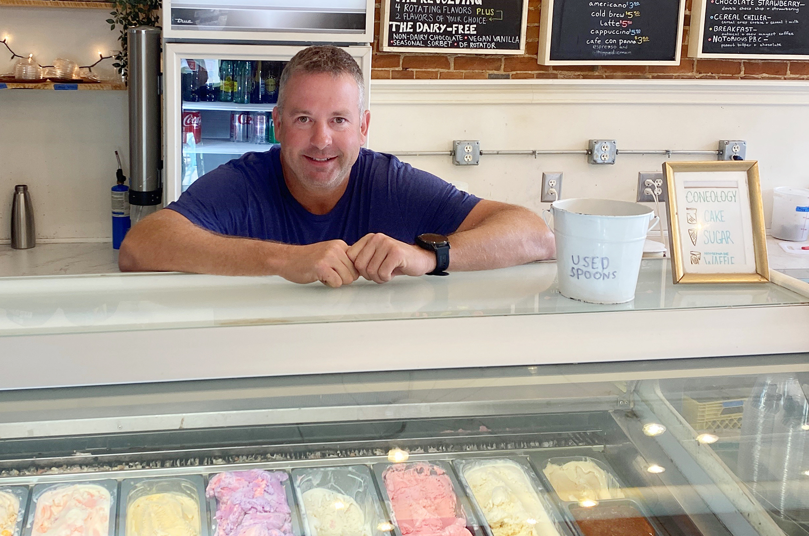 Matt Shatto at the Betty Rae's Ice Cream location in Kansas City's River Market; courtesy photo